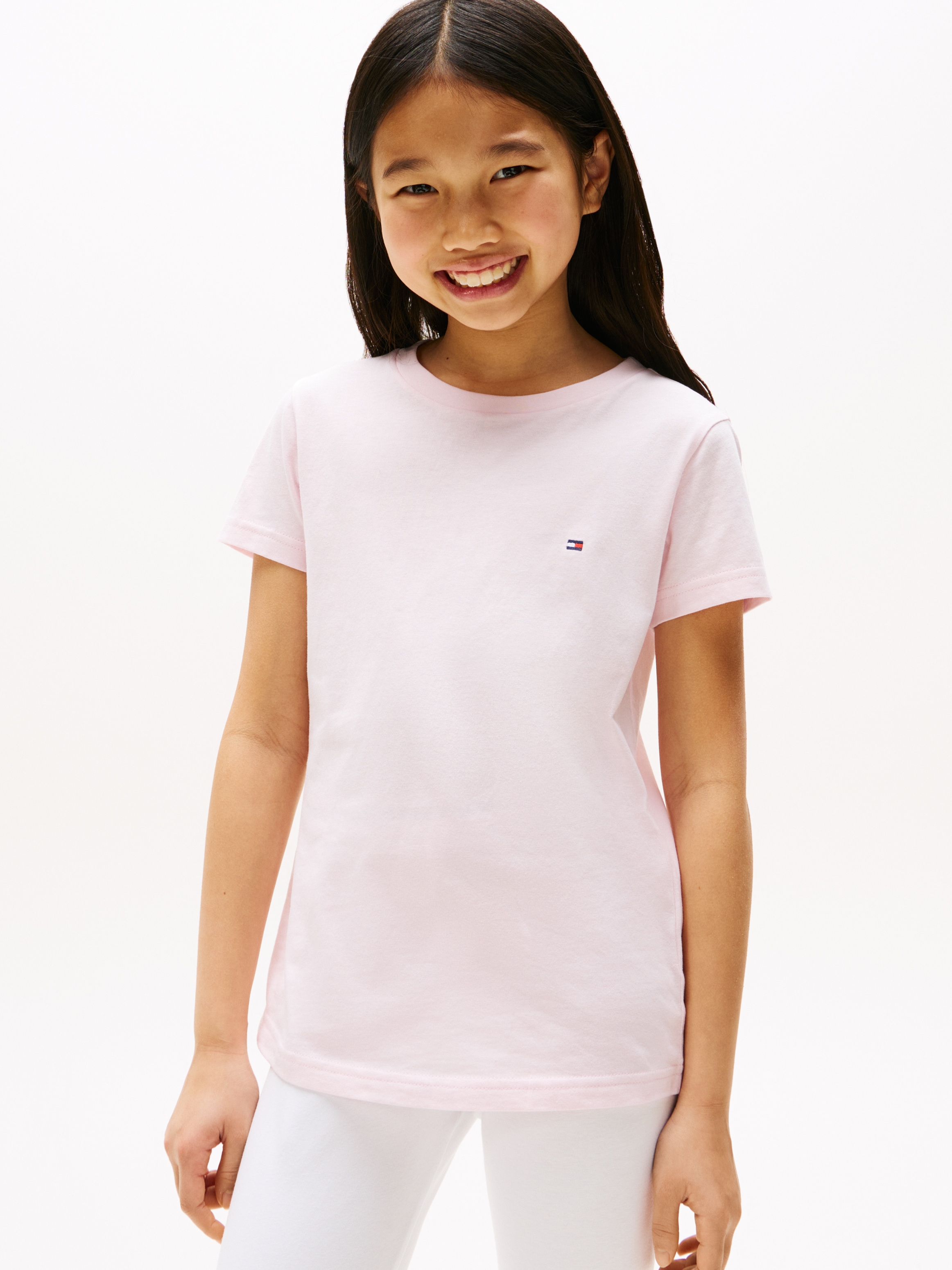 Tommy Hilfiger Underwear T-Shirt »2P CN TEE mit Stickerei und Rundhals im 2er-Pack«, (Packung, 2 tlg., 2er-Pack), unifarben, casual, regular fit, Baumwolle, Rundhals