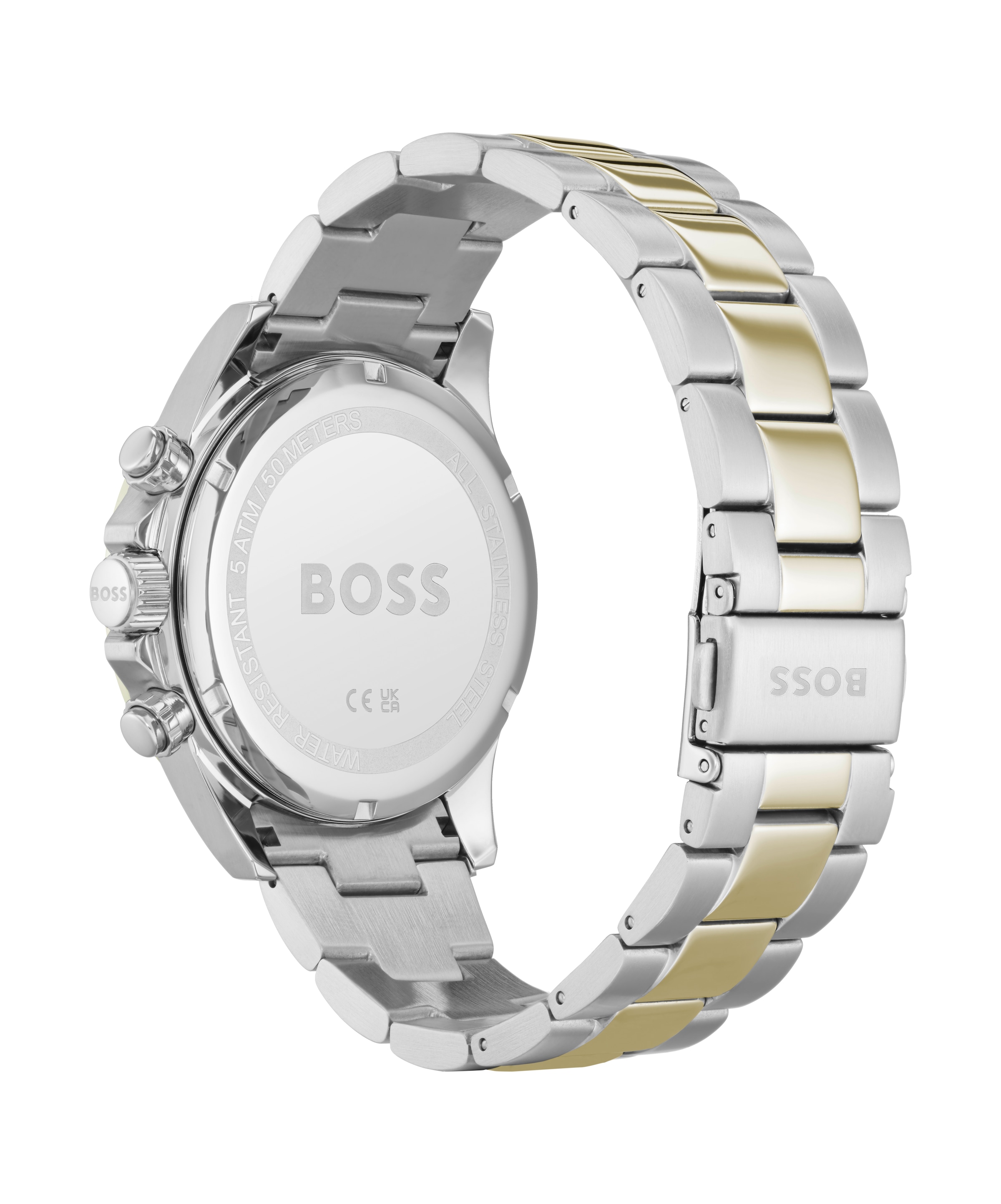 BOSS Chronograph »HERO« Quarzuhr, Armbanduhr, Herrenuhr, Edelstahlarmband, analog, Tag