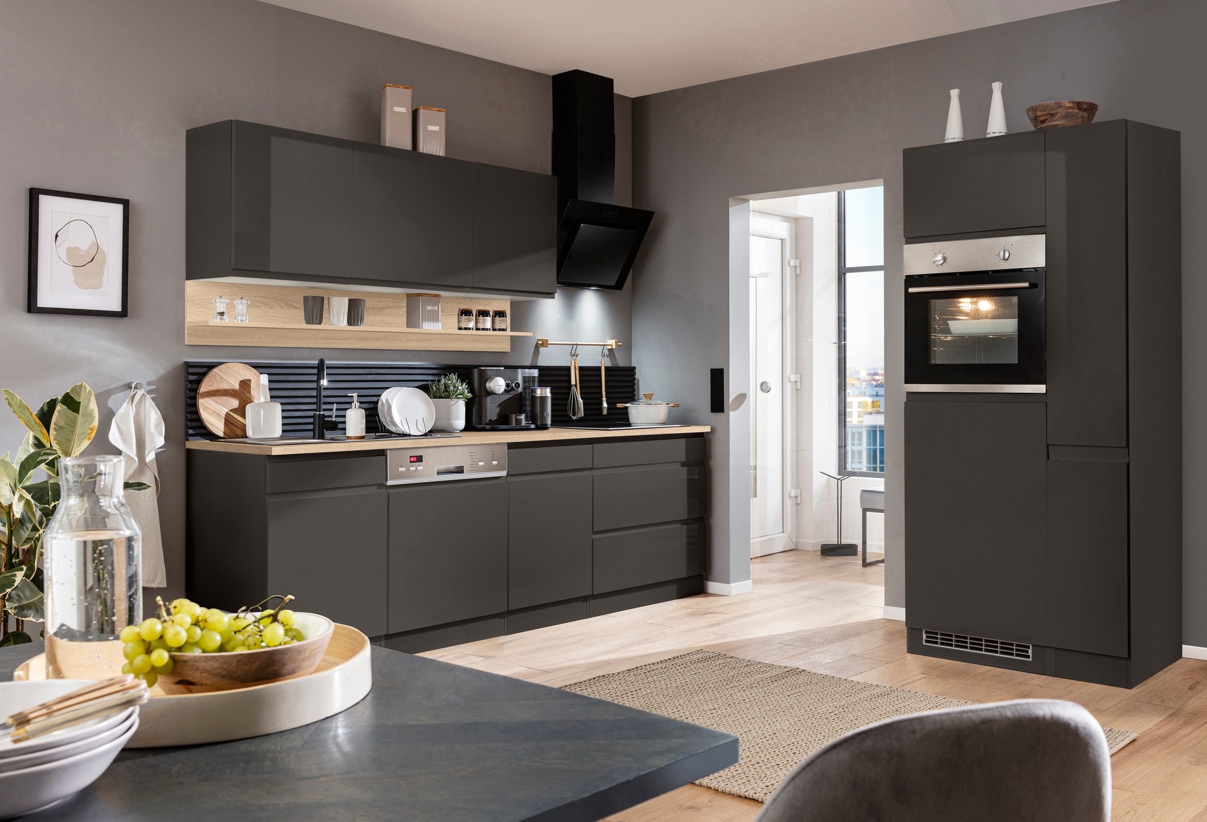 KOCHSTATION Küchenzeile »KS-Virginia«, Breite 330 cm, mit E-Geräten