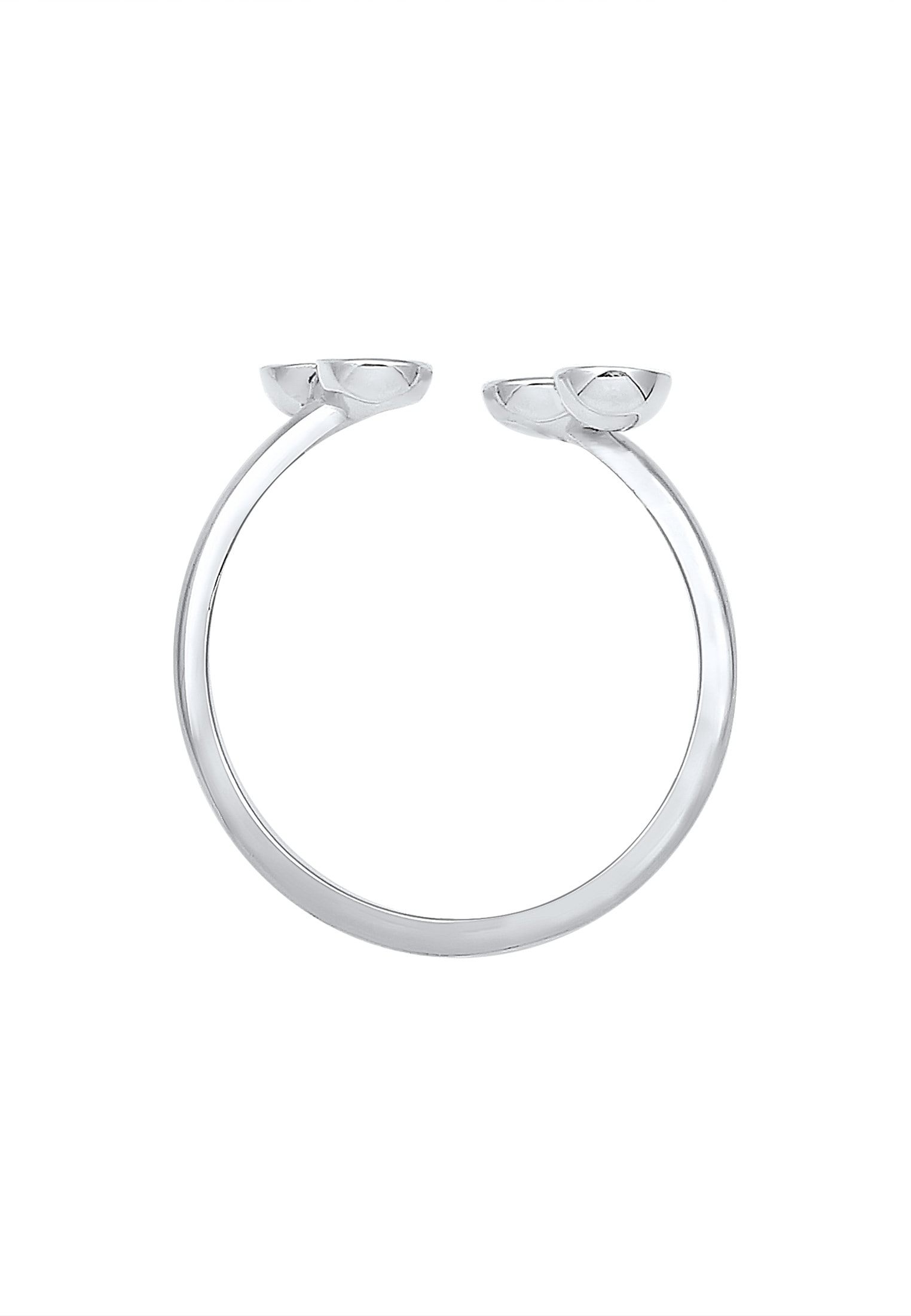 Elli Silberring »Ring Kreis PLättchen Look Offen Verstellbar 925 Sterling Silber«