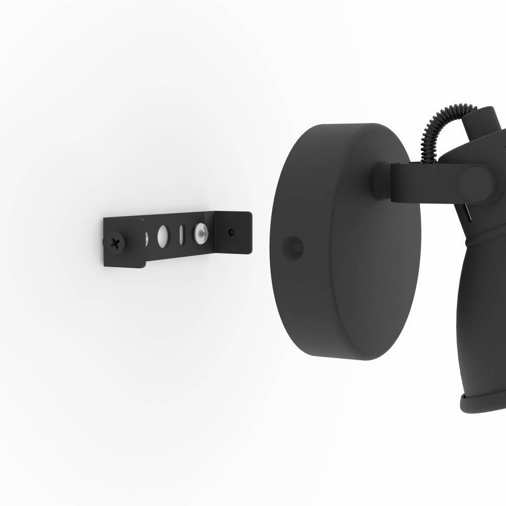 EGLO LED Wandleuchte »SERAS Wandlampe, Deckenstrahler, Spot, Flurlampe, schwarz, weiß«, 1 flammig, Leuchtmittel LED-Board-GU10 | LED wechselbar, Wohnzimmerlampe, Esszimmerlampe, schwenkbarer Spot, GU10, 17x10cm