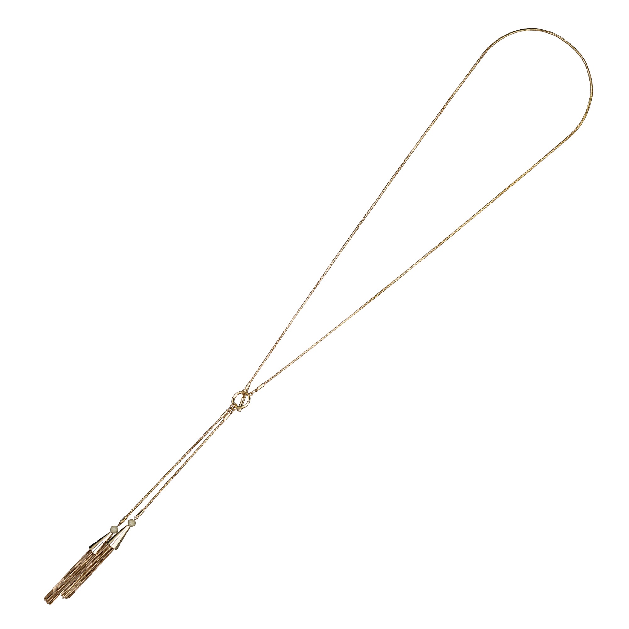Buckley London Collier »Messing Quaste Glasstein«, Collier