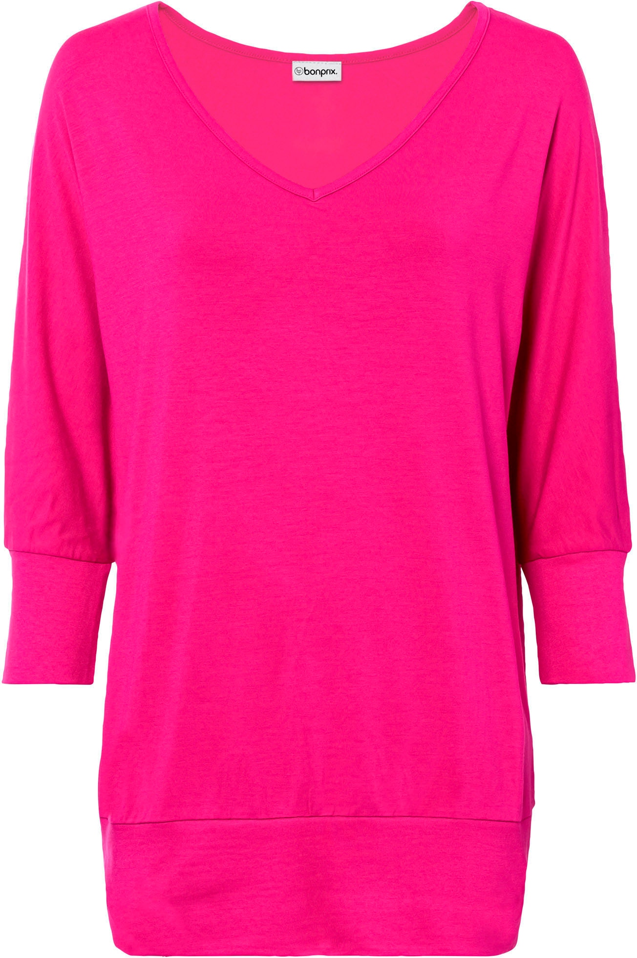 bonprix Oversize-Shirt »Oversized-Shirt aus fließender Viskose« weite Passform, 3/4-Ärmel, weiter Ausschnitt, aus Viskose