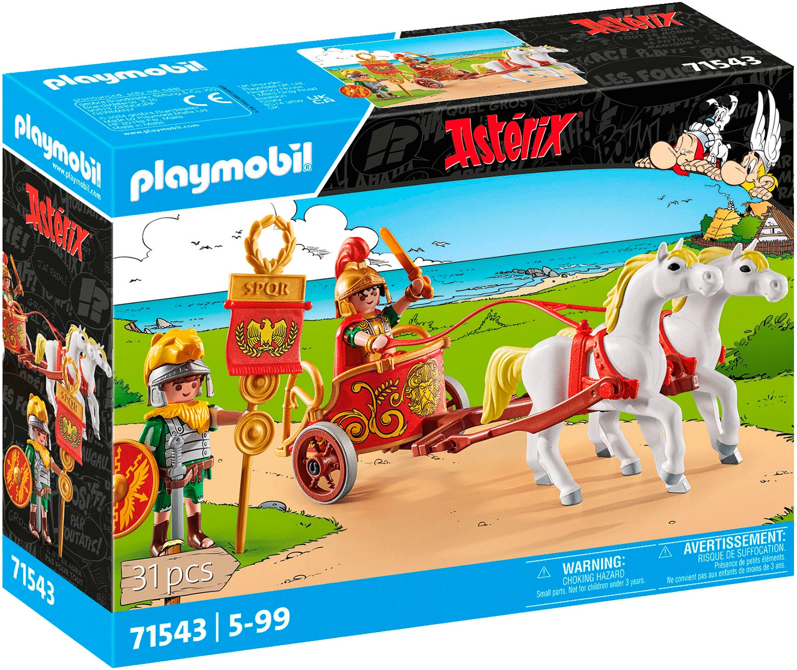Playmobil Konstruktions-Spielset "Römischer Streitwagen (71543), Asterix" Made in Europe
