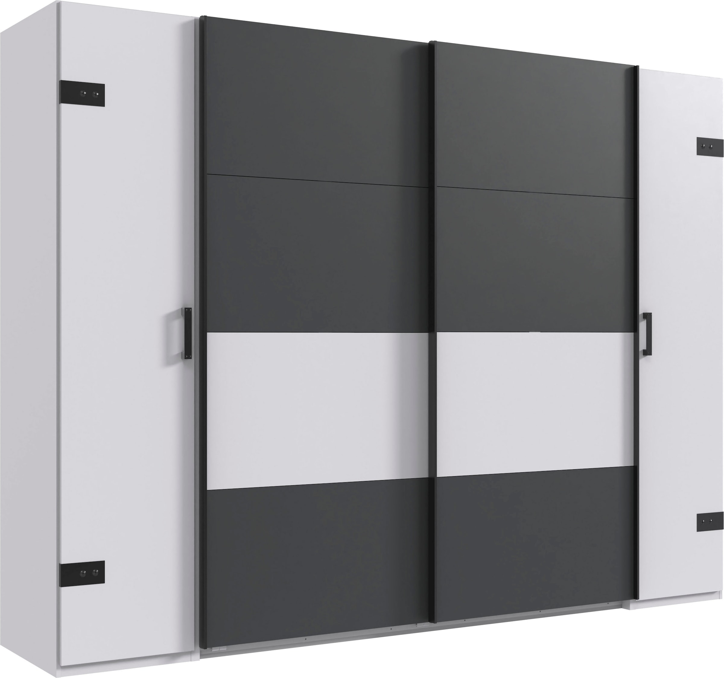 Wimex Kleiderschrank »Stockholm, rustikale Optik im Industrial Design, Made in Germany«, 270x65x210cm, viel Stauraum durch 2 Kleiderstangen und 10 Einlegeböden