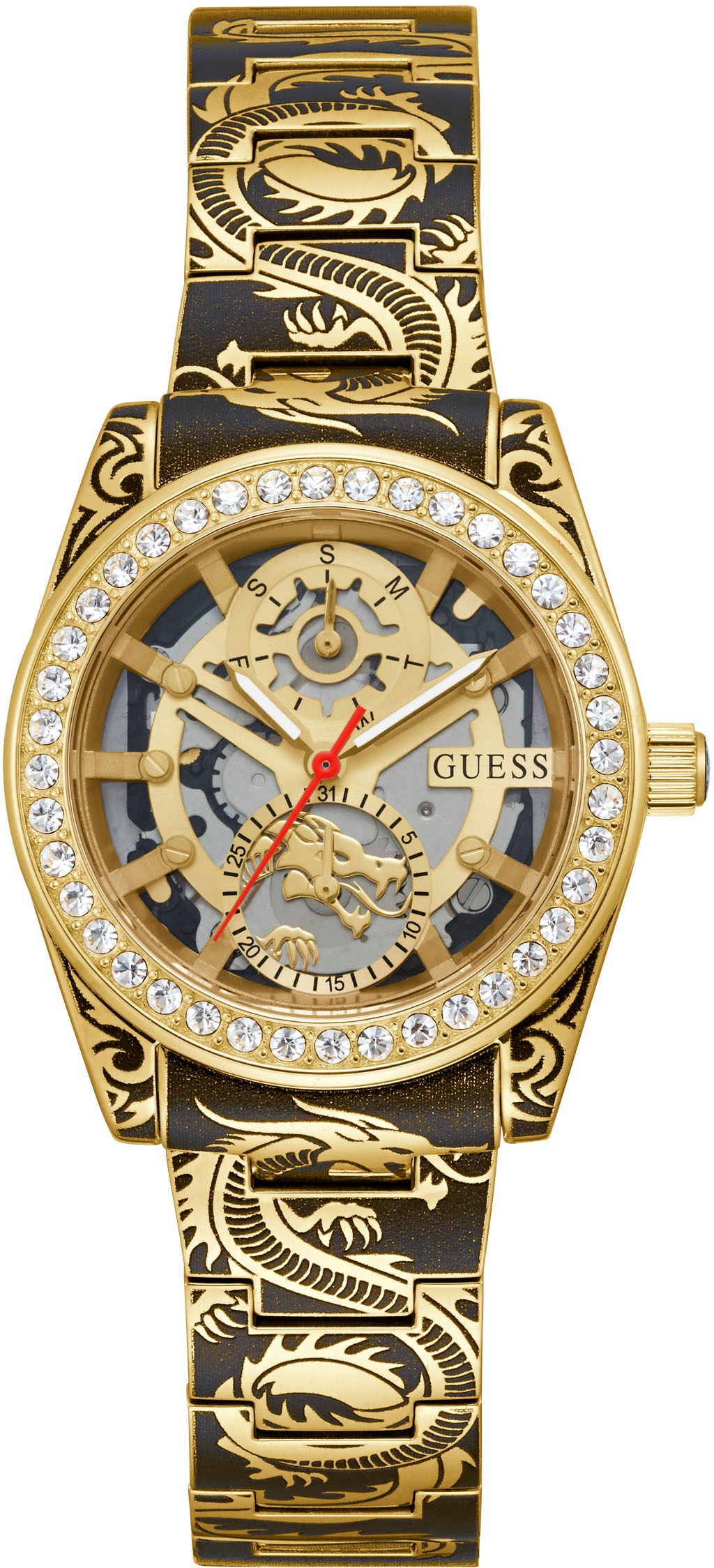 Guess Multifunktionsuhr »DRAGONESS«, Armbanduhr, Quarzuhr, Damenuhr