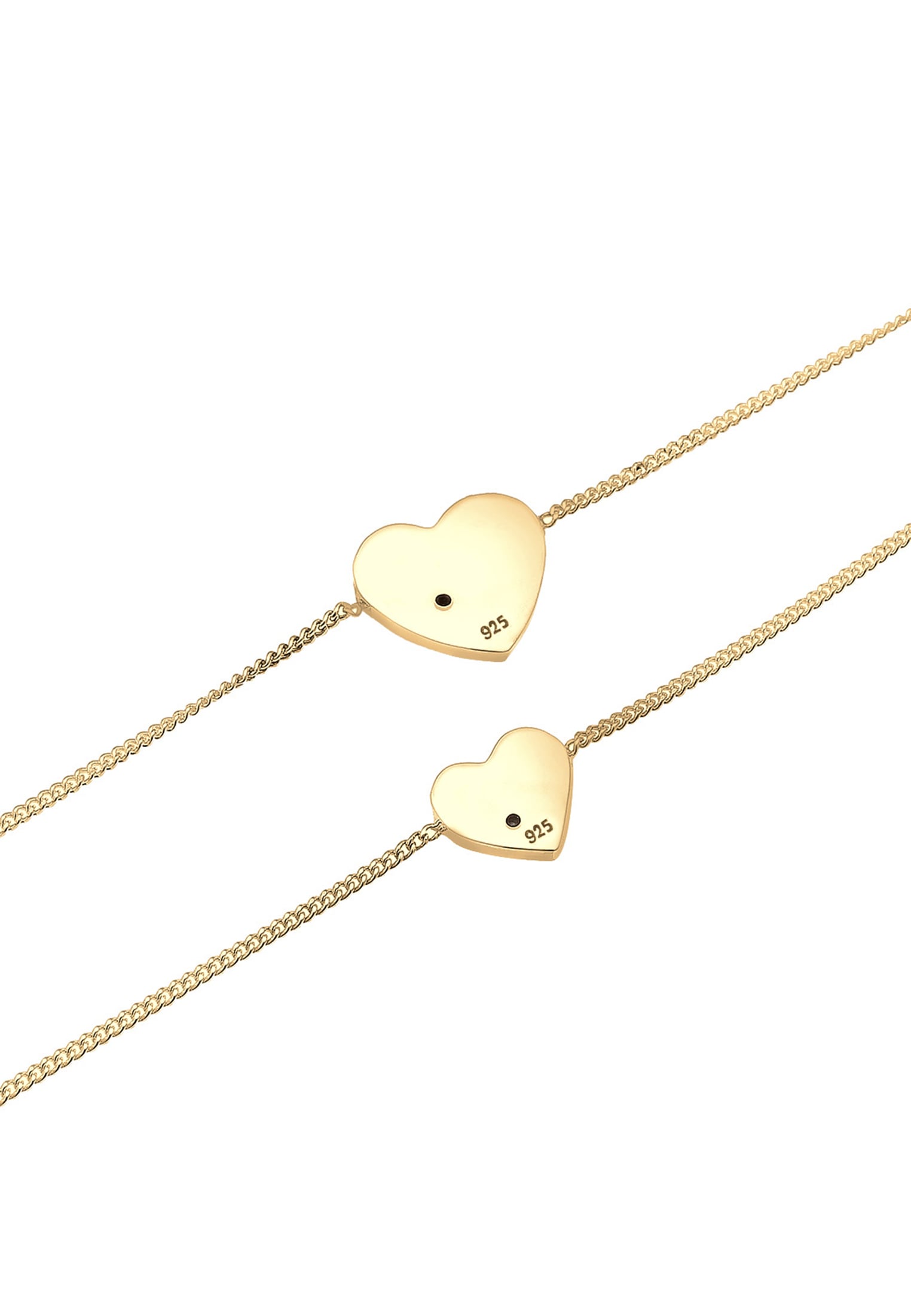 Elli Armketten Set »Armband Herz 925 Silber, mit Kristallen von Swarovski®«