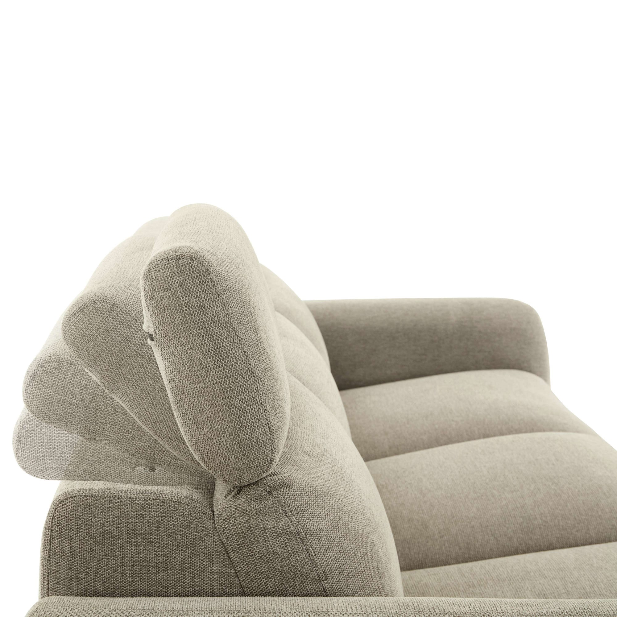 OTTO home Ecksofa »SKAANE Struktur, L-Form, 274 cm, manuelle/elektrische Relaxfunktion,« 274 cm, mit Kopfteilverstellung und man. oder elektr. Relaxfunktion