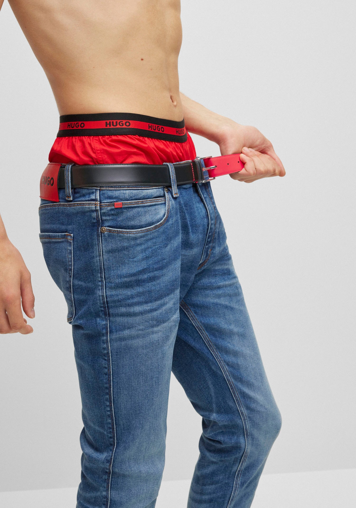 HUGO Ledergürtel »Barney«, aus Glattleder mit Logo-Schliesse online kaufen  bei OTTO | Gürtel