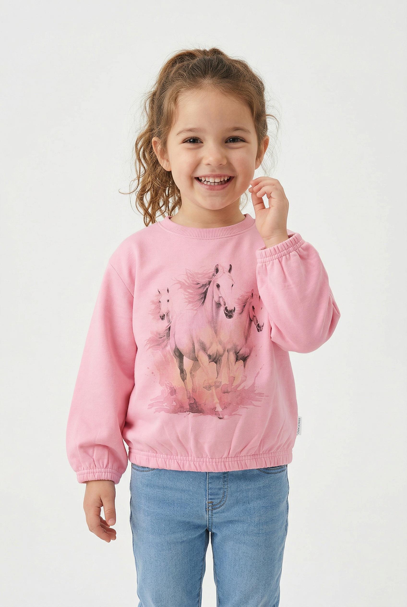 STACCATO Sweater, 2 tlg. 2er Pack Sweatshirts, mit Motivdruck, Pferd, für Girls
