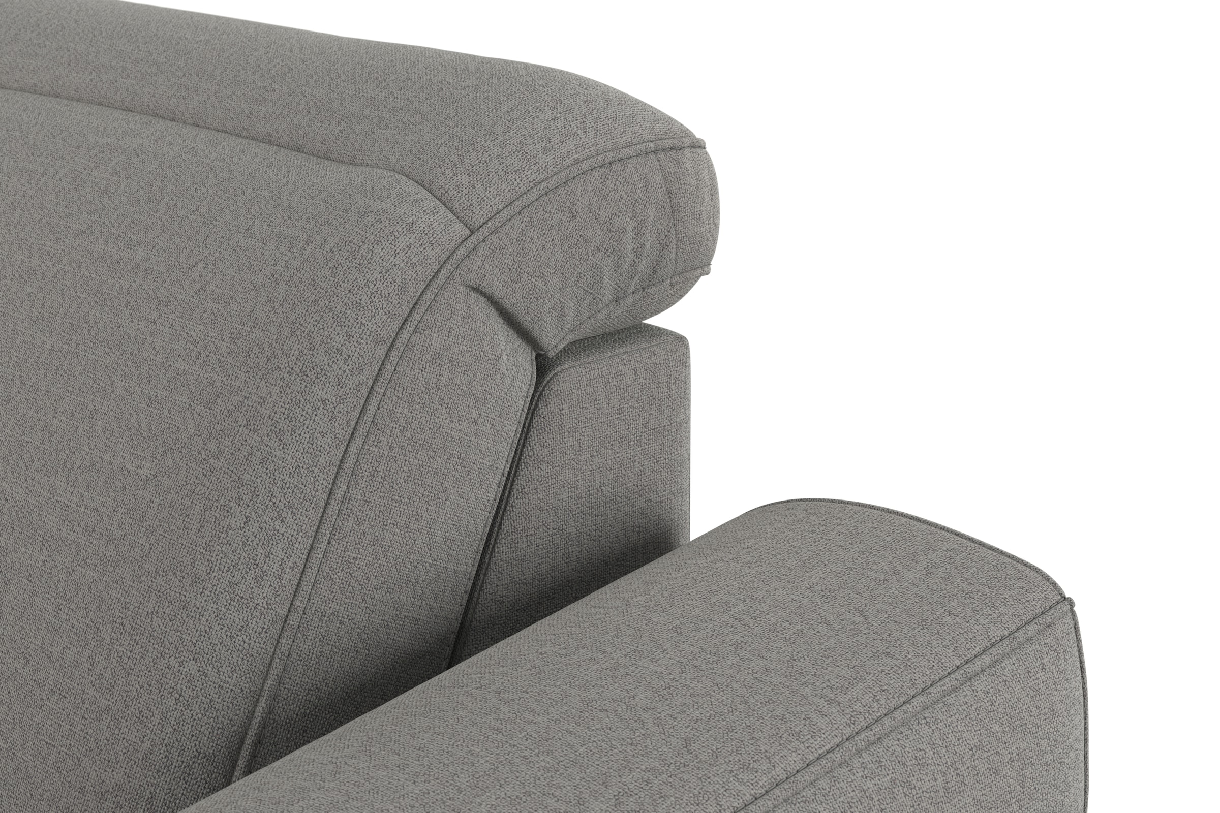 sit&more Ecksofa »Dundee L-Form« mit Federkern und Massivholzfüßen, wahlweise mit Kopfteilverstellung