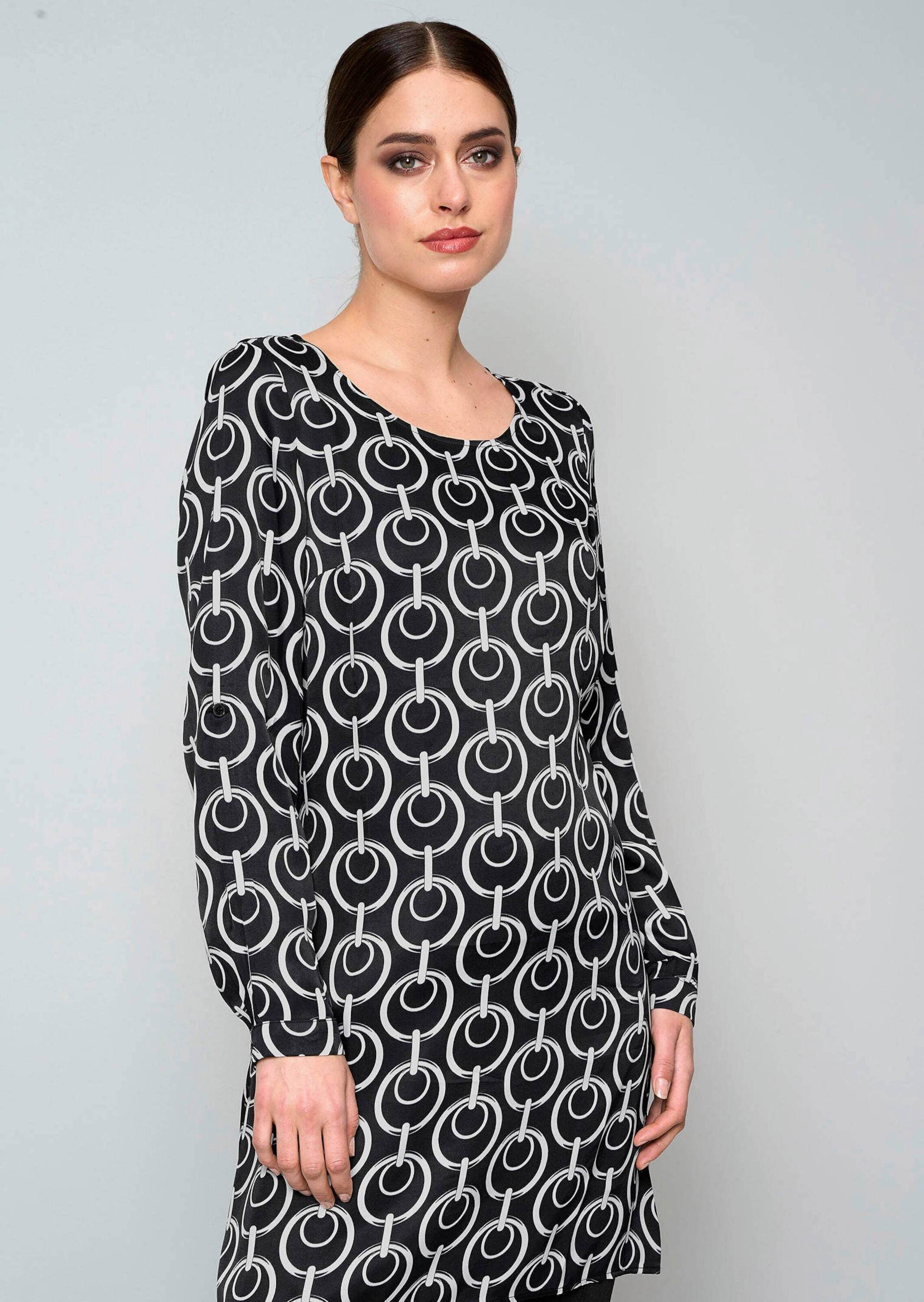 Alba Moda Langarmbluse »Longbluse Longbluse in grafischem Dessin«