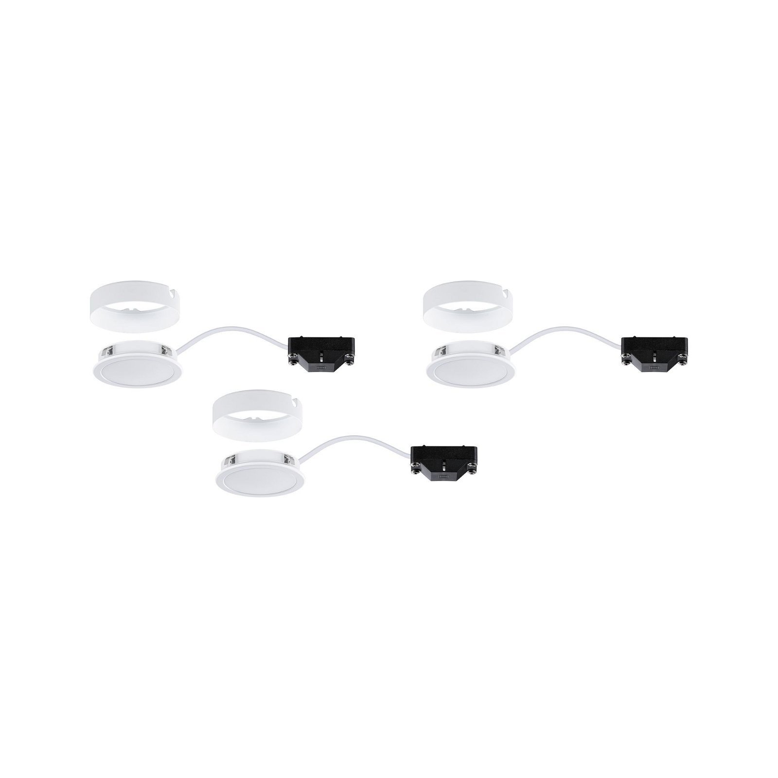 Paulmann Unterschrankleuchte »Möbel Set Pukk 3x3,5W 210lm 12/230V 2700K Kunststoff/Schwarz«, 3 flammig
