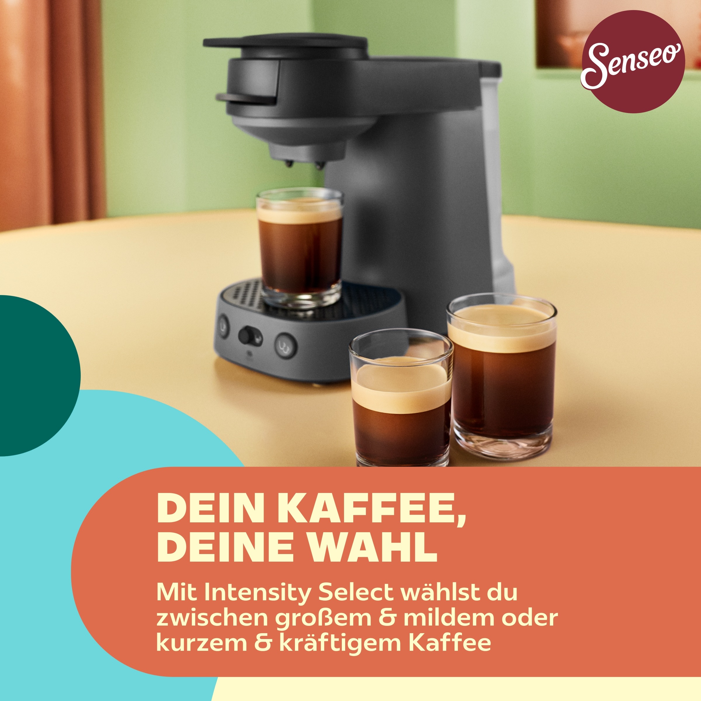 Philips Kaffeepadmaschine »Vibe CSA225/50, mit zwei Kaffee-Einstellungen« kompakt; mit Memory-Funktion u. 0,9-Liter herausnehmbarem Wassertank