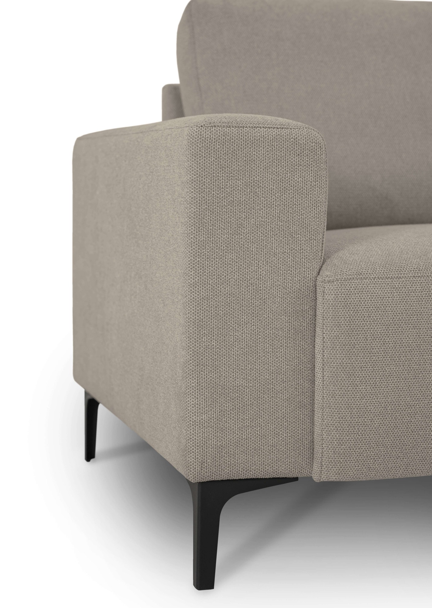 Home affaire Ecksofa »Tournon, L-Form, Breite 262 cm, Webstoff, Chenille«, Designsofa im nordischen Stil, Wellenunterfederung, Metallfüße