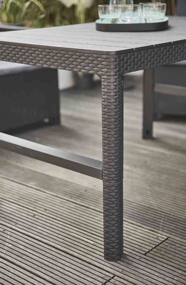 Siena Garden Gartenlounge-Set »Amea«, (4 tlg.), Kunststoff graphit, Sitzkissen aus Polyester in grau