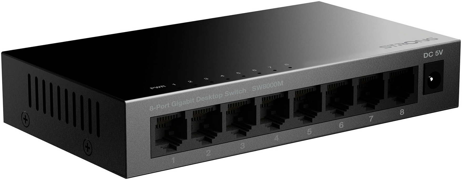 Strong Netzwerk-Switch »8-Port Gigabit Switch 10/100/1000 Mbit/s, Metallgehäuse«