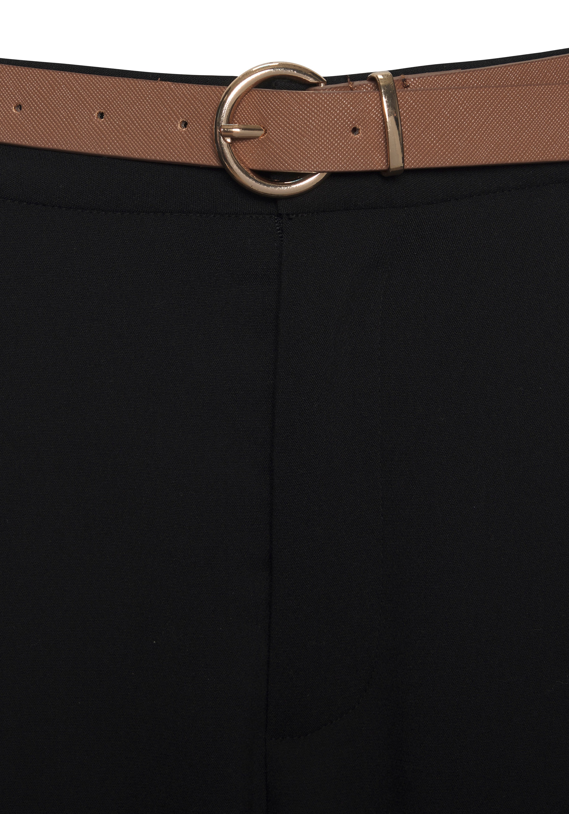 LASCANA Bundfaltenhose  mit Gürtel, in modischer Barrel-Form