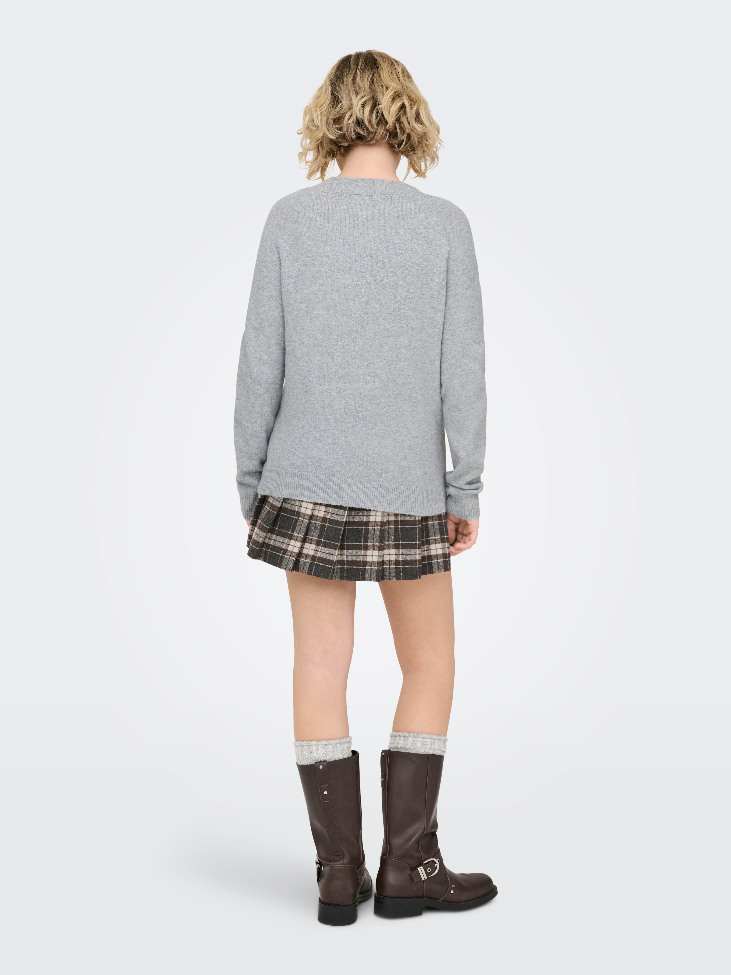 ONLY Rundhalspullover »ONLRICA LIFE L/S PULLOVER  KNT NOOS« Materialmix, regular fit