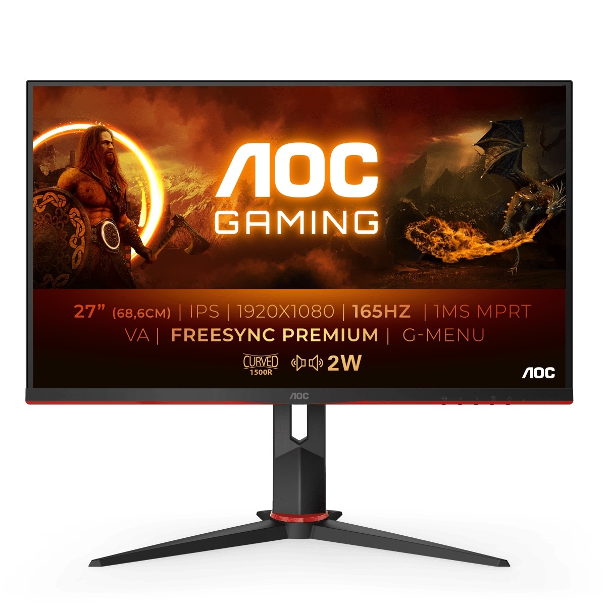Hyrican Gaming-PC-Komplettsystem »Striker SET02334«, Windows 11, inklusive 27" Monitor AOC C27G2AE/BK