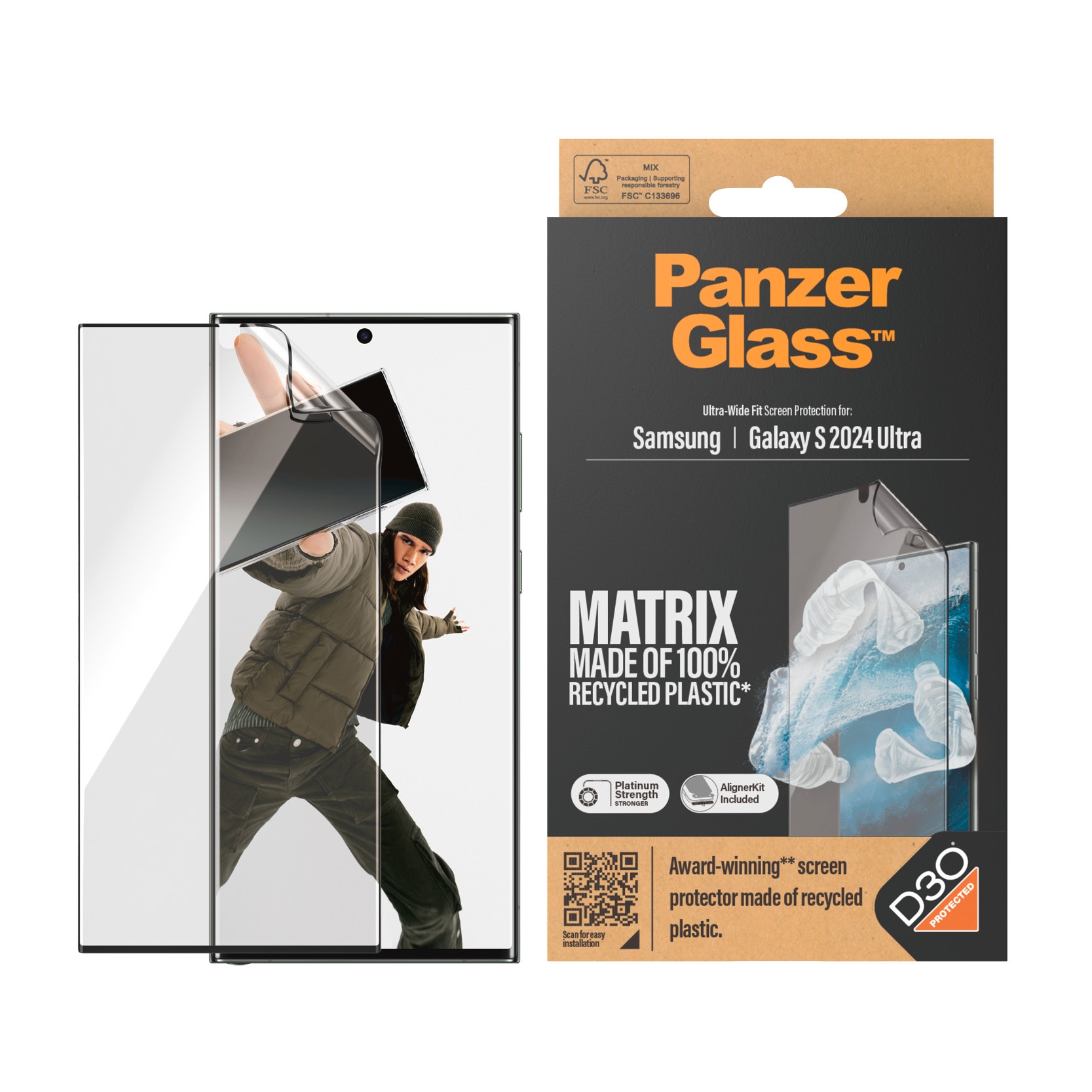 Displayschutzfolie »Matrix Ultra Wide Fit Screen Protector«, für Samsung Galaxy S24...