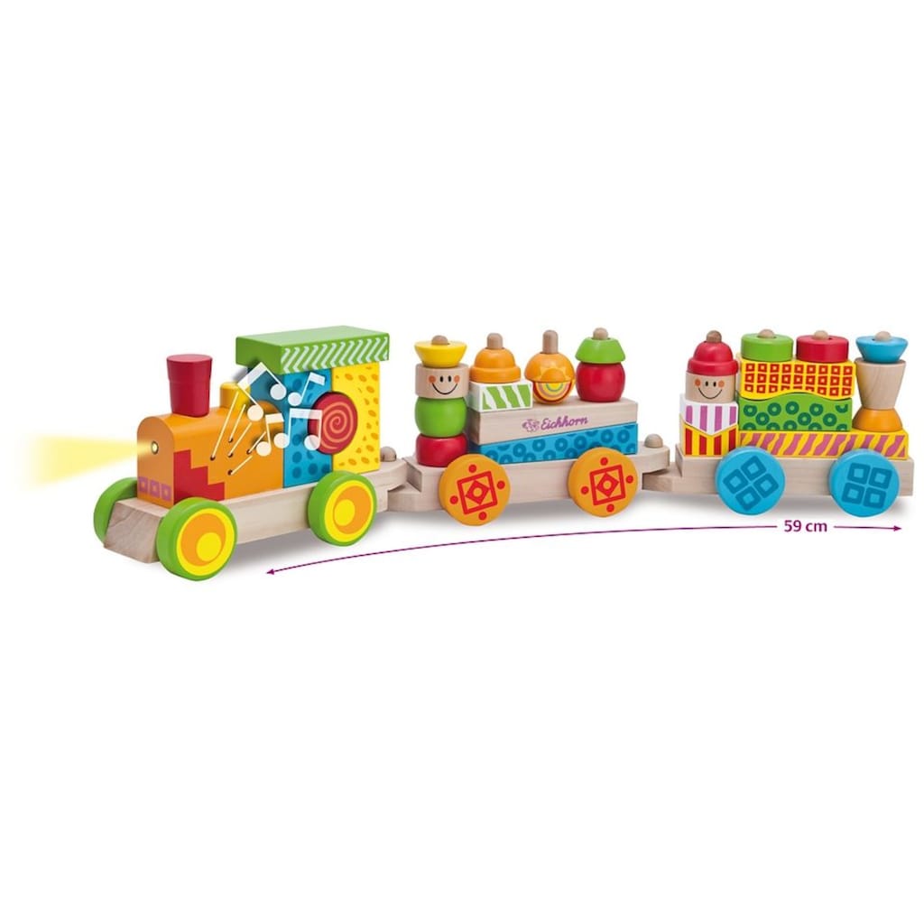 Eichhorn Spielzeug-Eisenbahn »Color, Holz-Soundzug«, mit Licht- und Soundfunktion