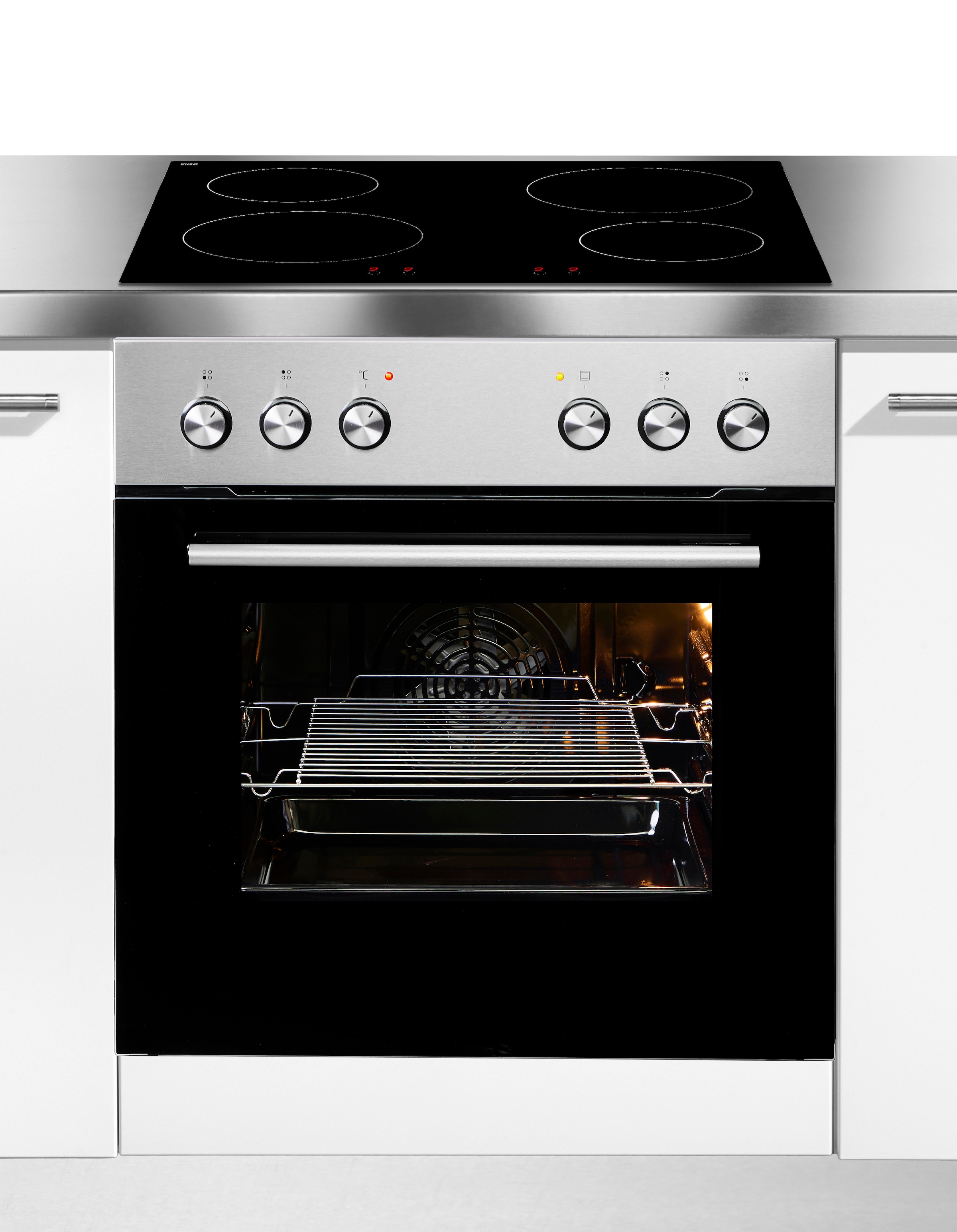 Amica Induktions Herd-Set »EHI 935 331 E« Steam Clean Backofen | Induktionskochfeld, 1 Stk. tlg. Komfort pur: beste Sicht, leicht reinigen, sicher kochen