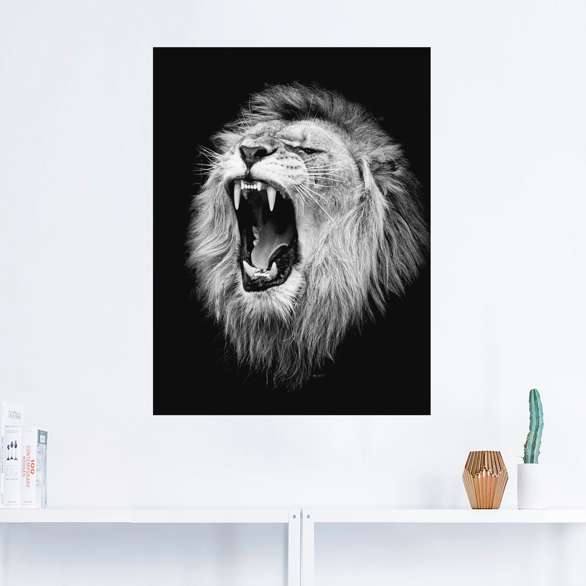 Artland Wandbild »Der Löwe«, Wildtiere, (1 St.), als Alubild, Outdoorbild, Leinwandbild, Poster, Wandaufkleber