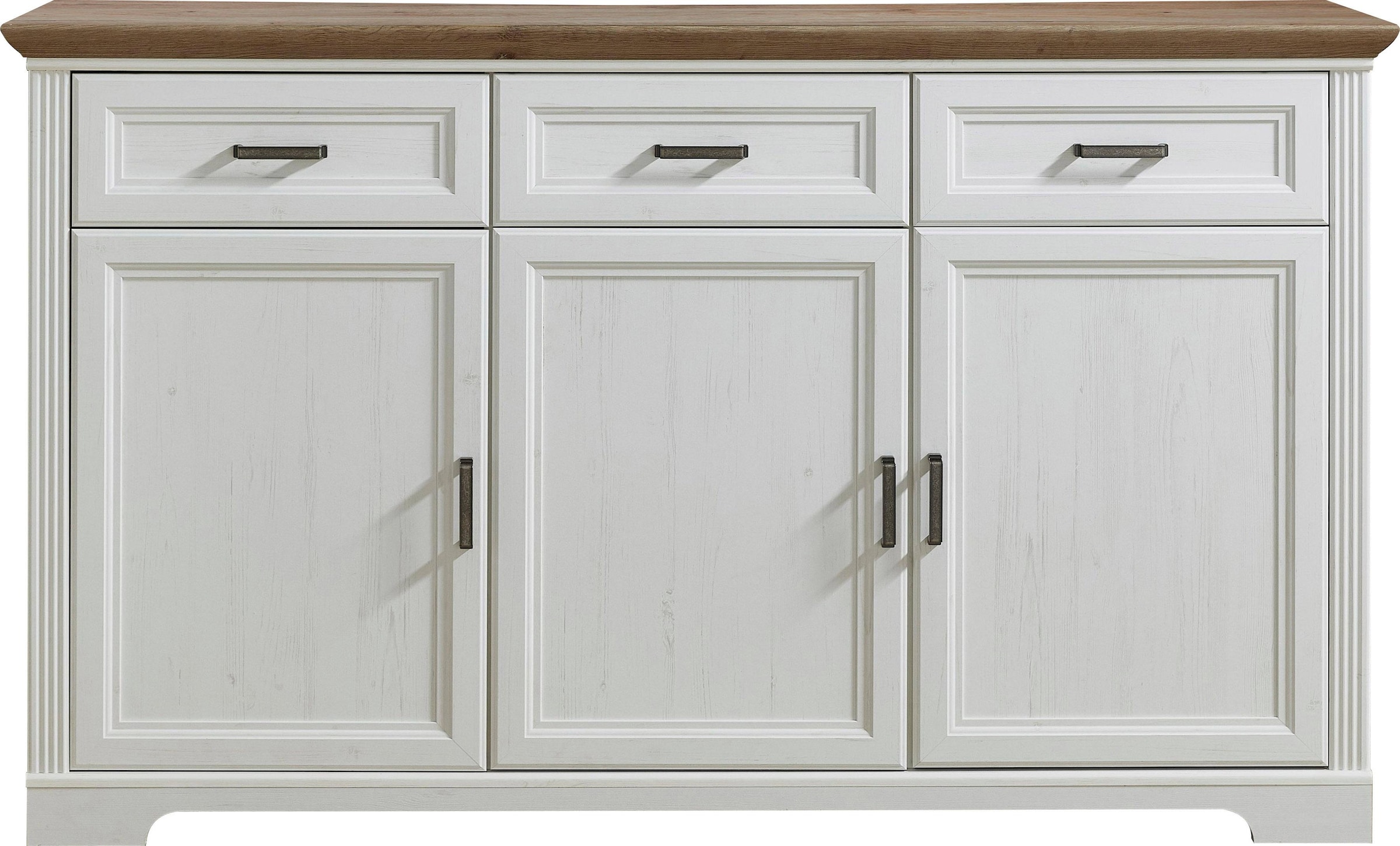 Innostyle Sideboard »Jasmin« Breite 166 cm, 3 Holztüren, 3 Schubkästen