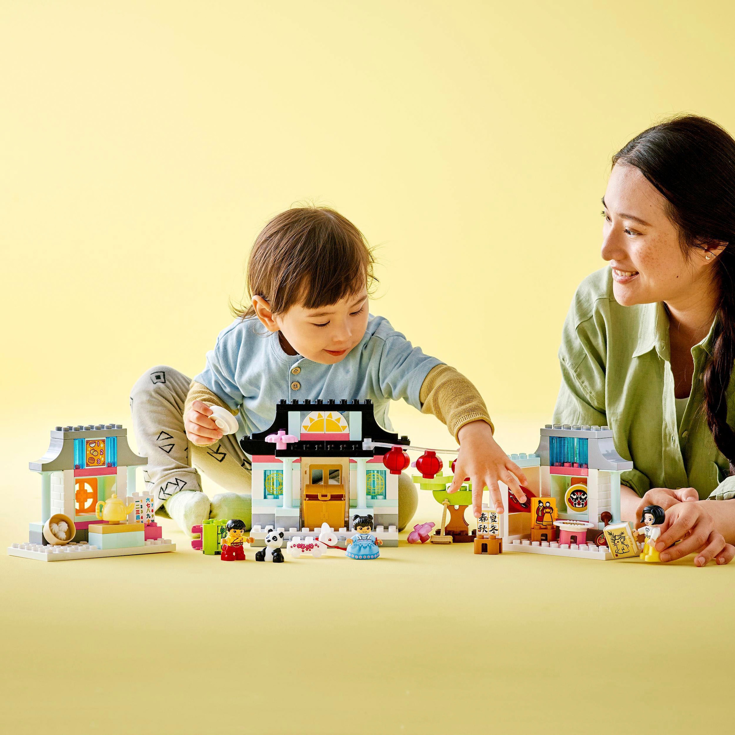 LEGO® Konstruktionsspielsteine »Lerne etwas über die chinesische Kultur (10411), LEGO® DUPLO Town«, (124 St.), Made in Europe