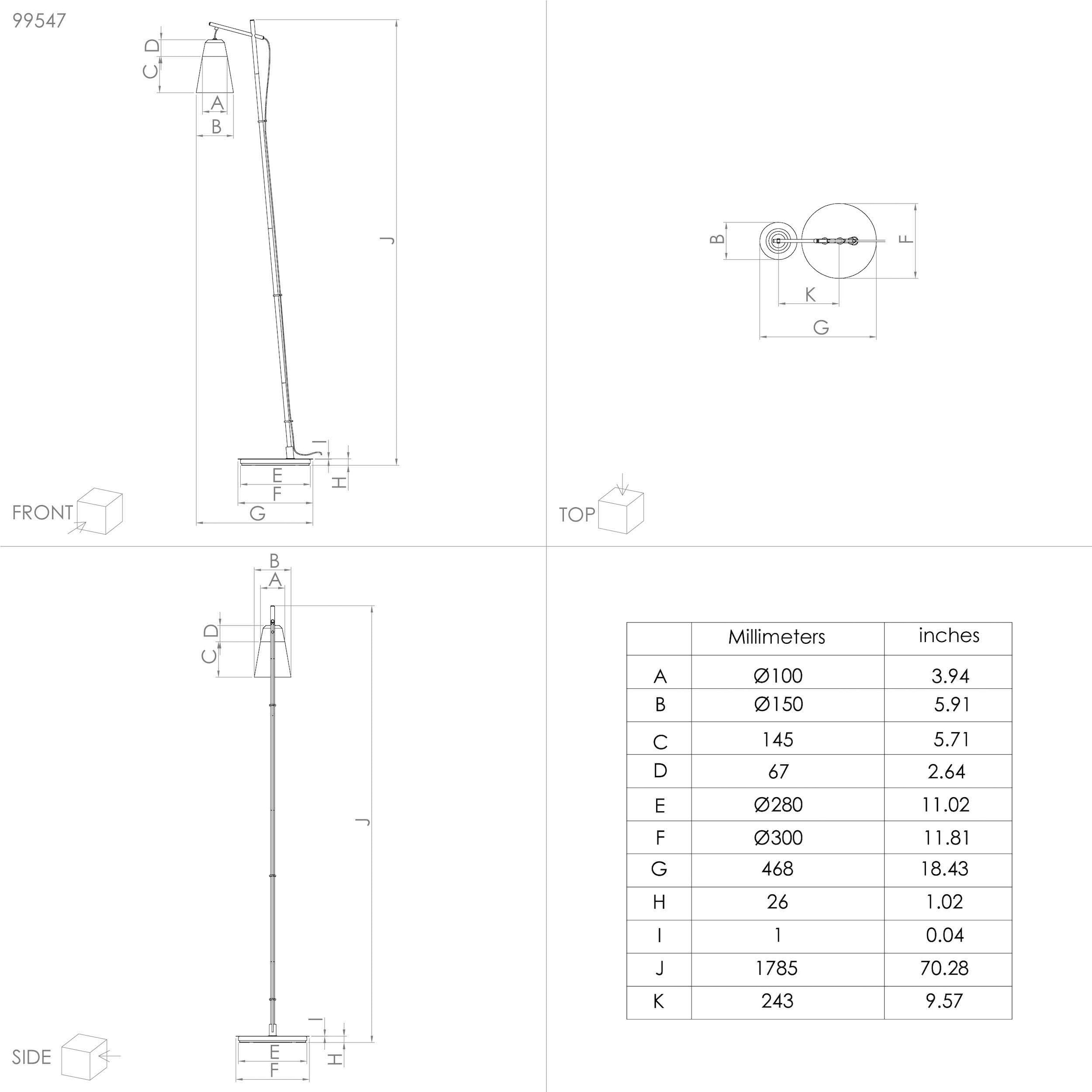 EGLO Stehlampe »CANTERRAS«, Leuchtmittel E27 | Leuchtmittel wechselbar-ohne Leuchtmittel, Stehleuchte in schwarz aus Stahl - exkl. E27 - 1X40W