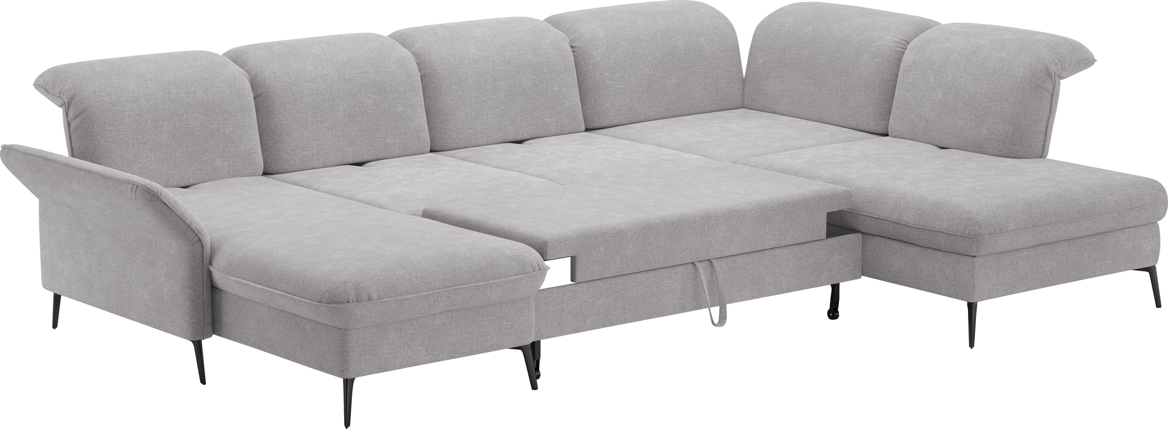 sit&more Wohnlandschaft »Emely, inkl. Sitztiefenverstellung«, wahlweise mit Bettfunktion,Bettkasten,Kopf- & Armteilverstellung