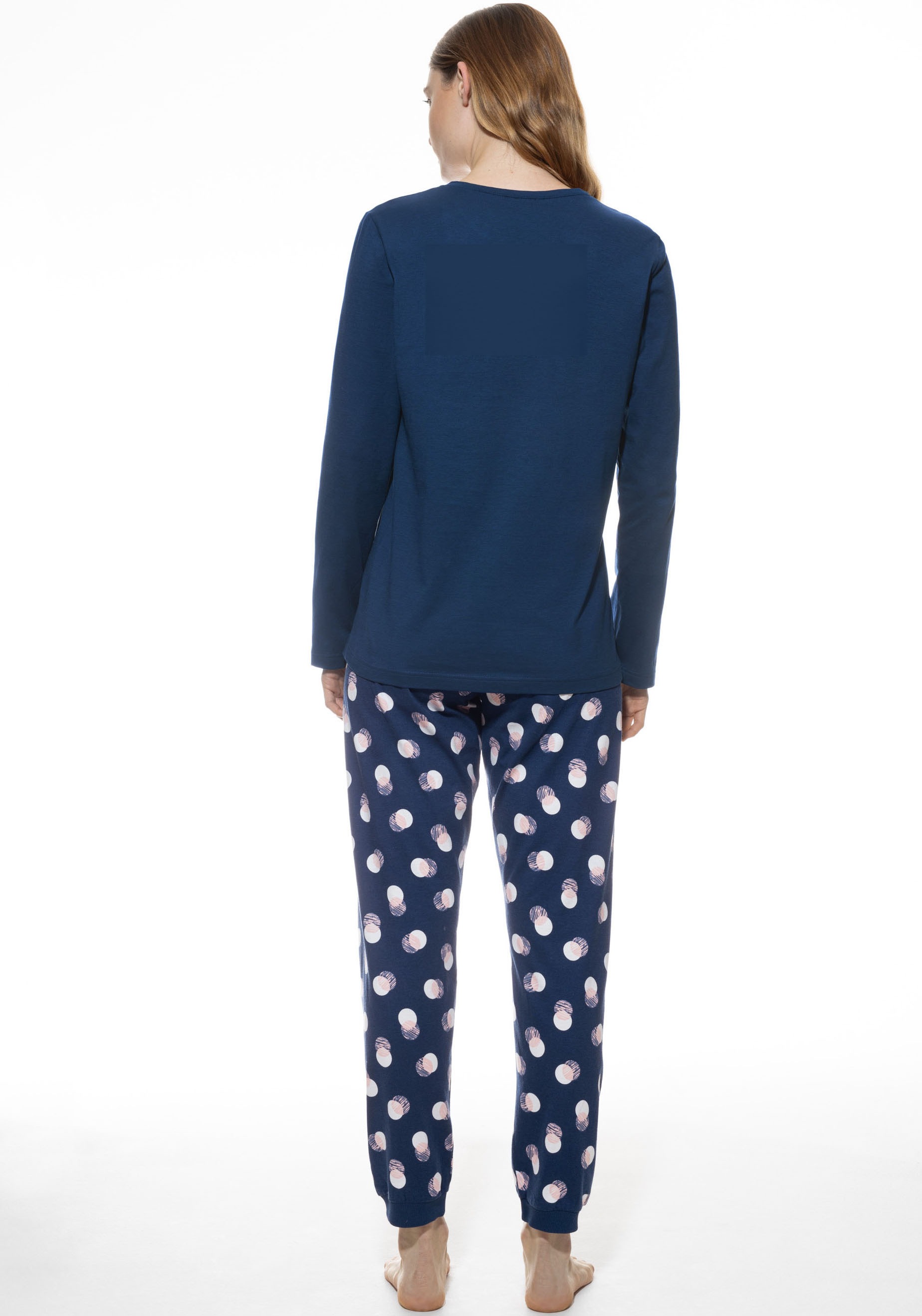 Mey Schlafanzug »SCRIBBLED DOTS«, (2 tlg.), Gepunktete Hose mit Bündchen