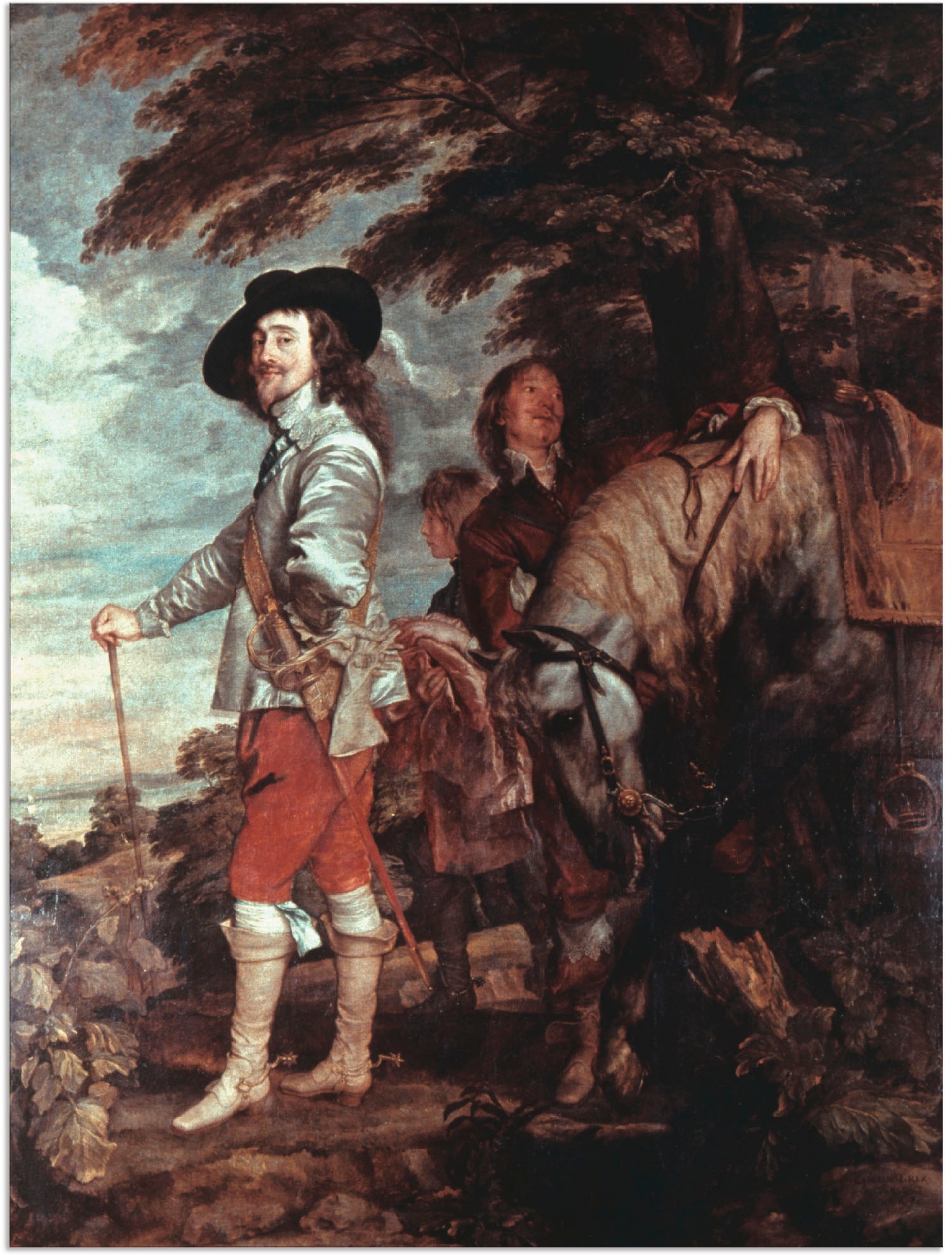 Artland Wandbild »Charles I. bei der Jagd, 1635«, Menschen, (1 St.), in vielen Größen & Produktarten - Alubild / Outdoorbild für den Außenbereich, Leinwandbild, Poster, Wandaufkleber / Wandtattoo auch für Badezimmer geeignet