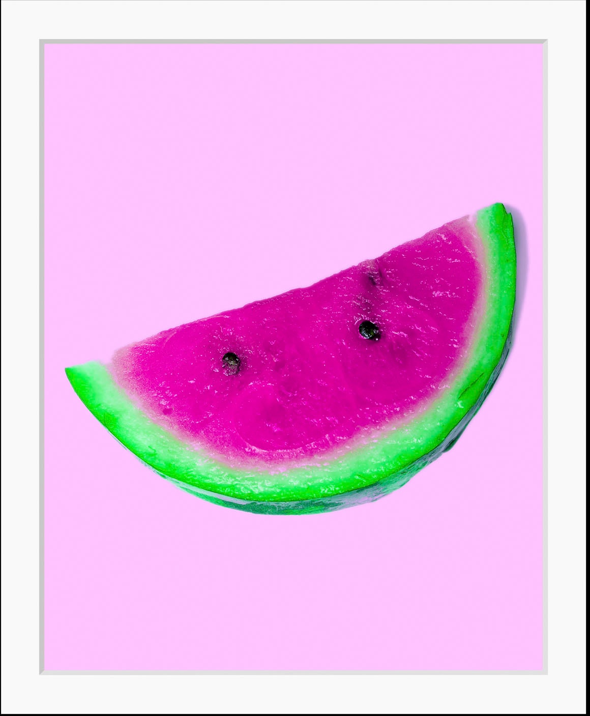 queence Bild »Mika«, Obst-Obst Bilder-Lebensmittel-Essen-Kunst-Figuren, (1 St.), HD Premium Poster-Druck inkl. Holzrahmen