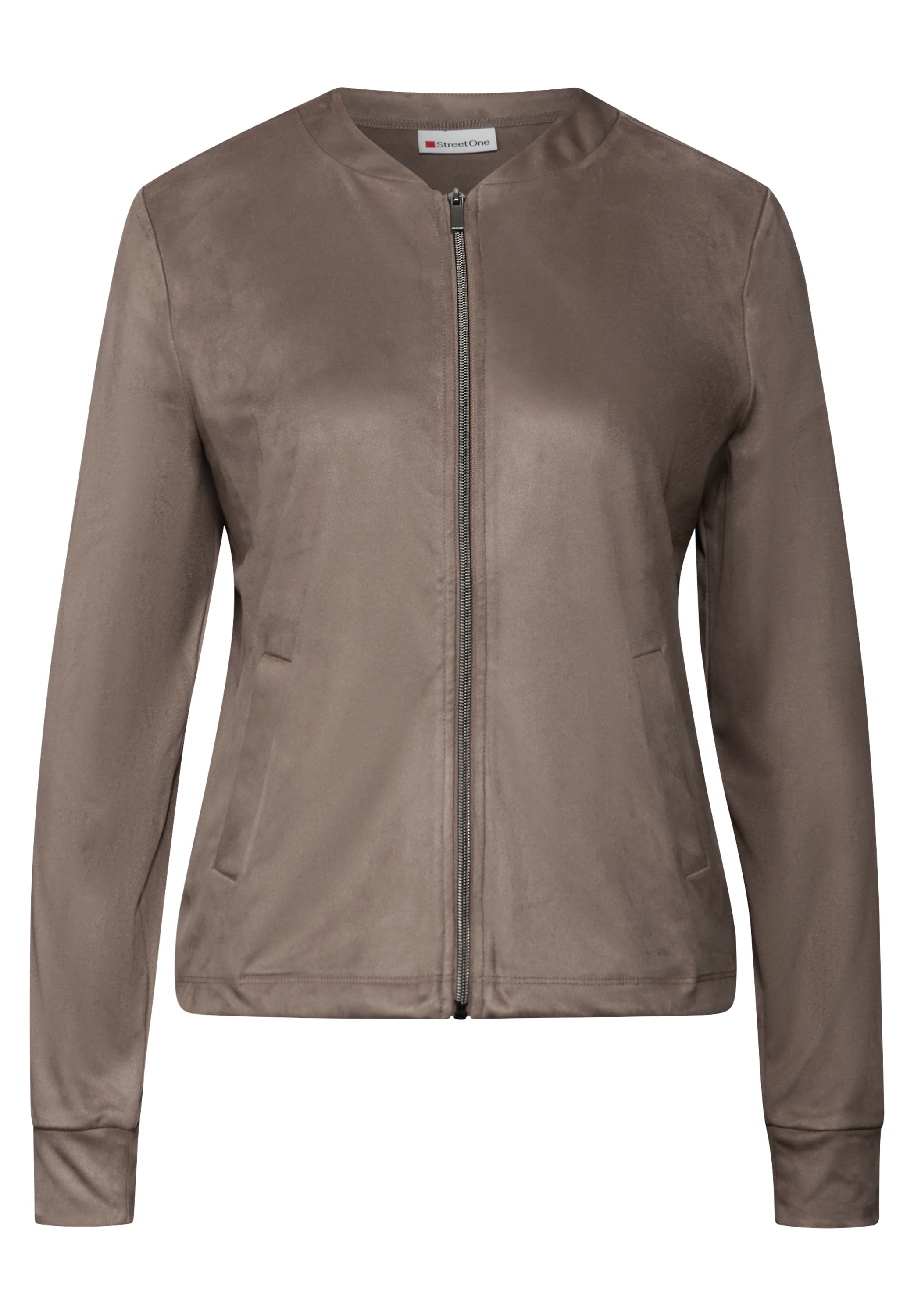 STREET ONE Blouson, ohne Kapuze, Velour mit Taschen
