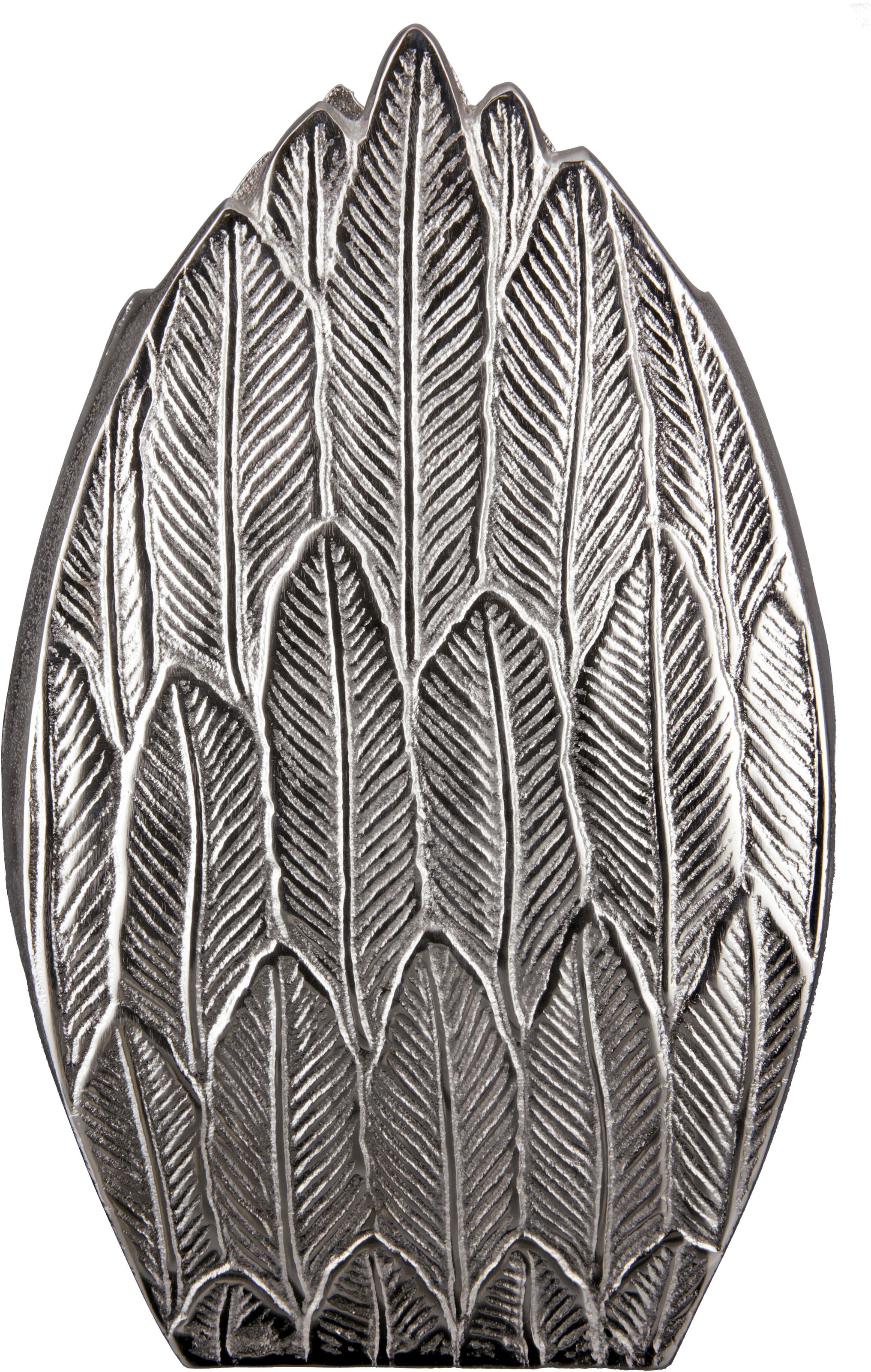 Casablanca by Gilde Dekovase OTTO »Feder«, Vase Aluminium, St.), Dekoobjekt, Tropfenform bei (1 aus