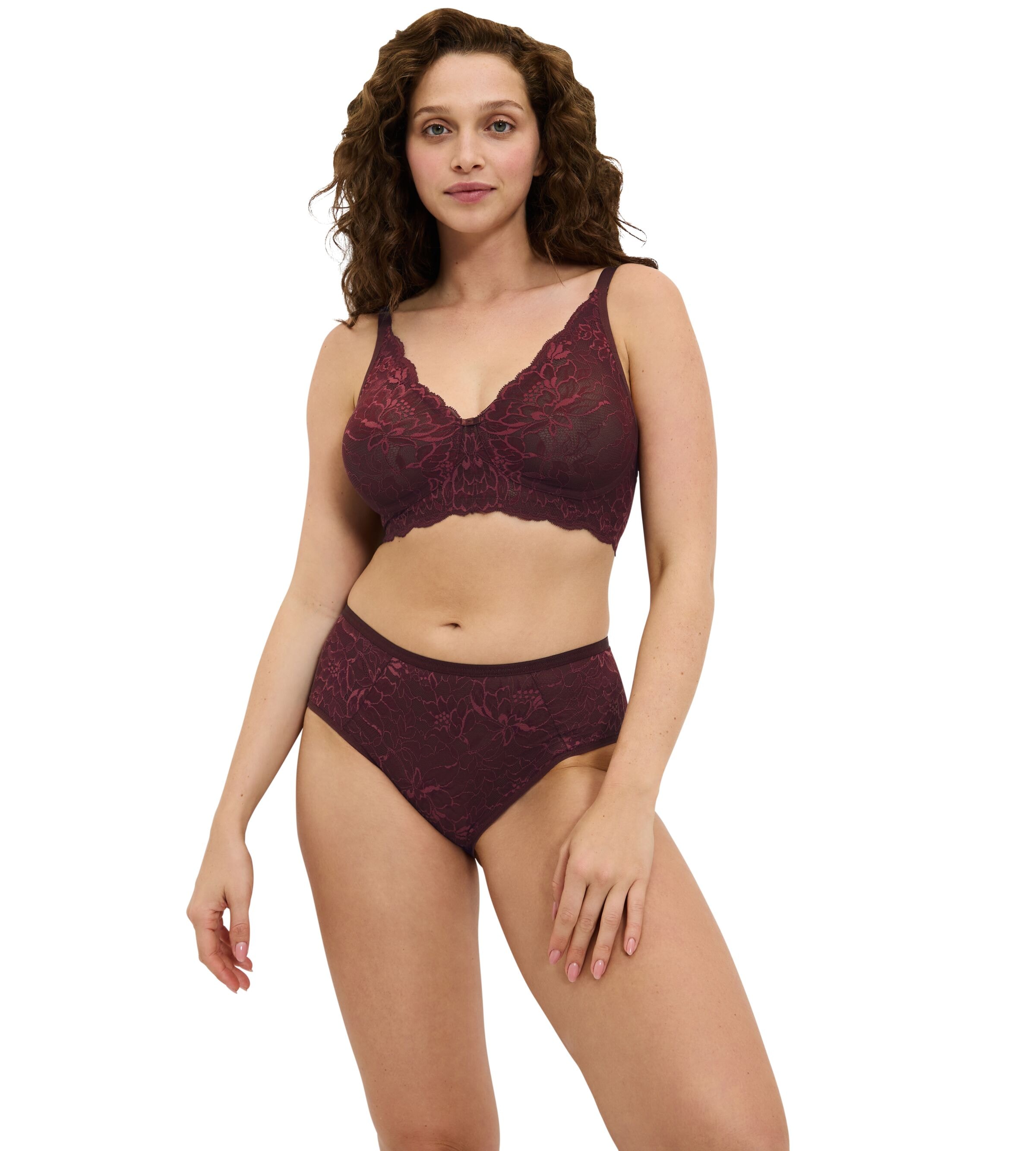 Triumph Bügelloser BH »Amourette Charm T«, Stretch-Spitze, leicht, weich, tiefer V-Ausschnitt