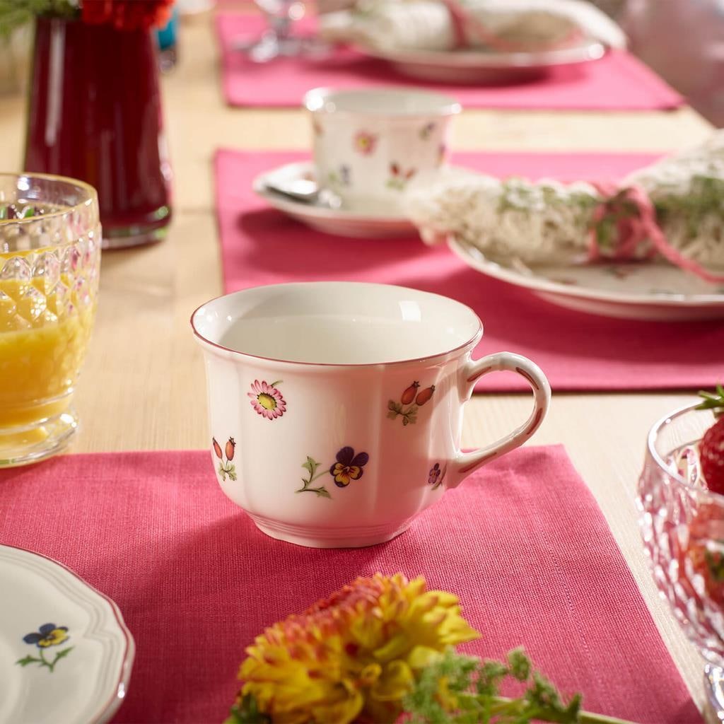 Villeroy & Boch Tasse »Frühstückstasse mit Untertasse Petite Fleur 260 ml bunt« Spülmaschinenfest, Mikrowellensicher