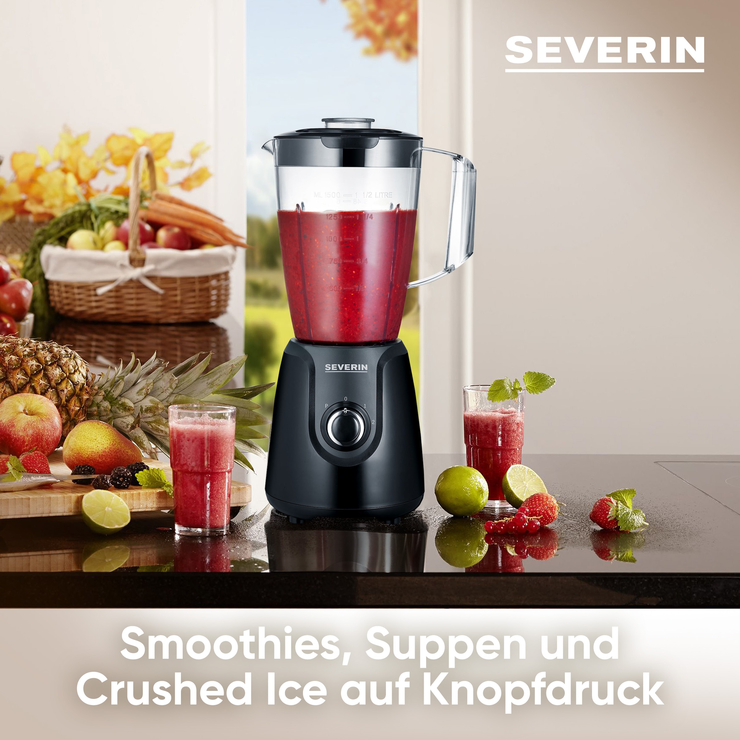 Severin Standmixer »SM 3707« 600 W frischer Vitamingenuss auf Knopfdruck