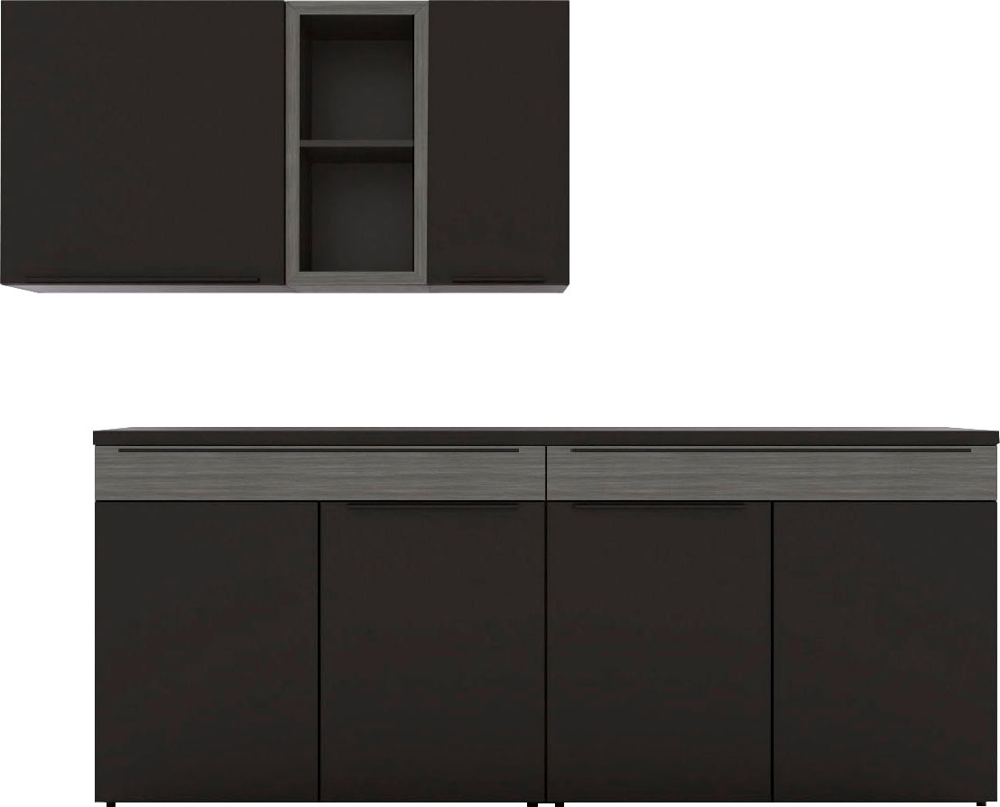 now! by hülsta Wohnwand »touch«, (Set, 6 St.), mit einem Sideboard, einem Regal und zwei Hängeschränken