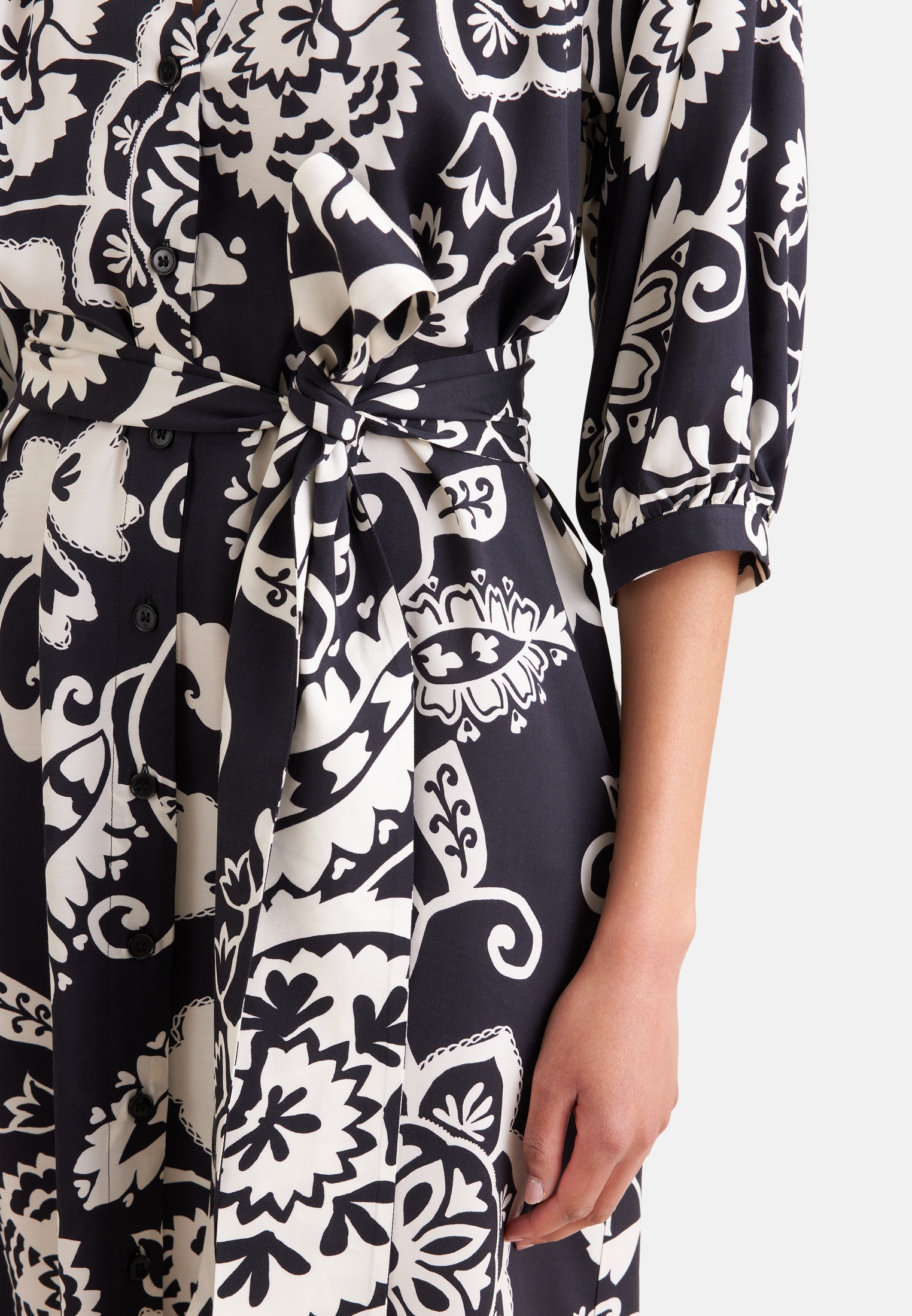 seidensticker Sommerkleid 3/4 V-Neck Uni