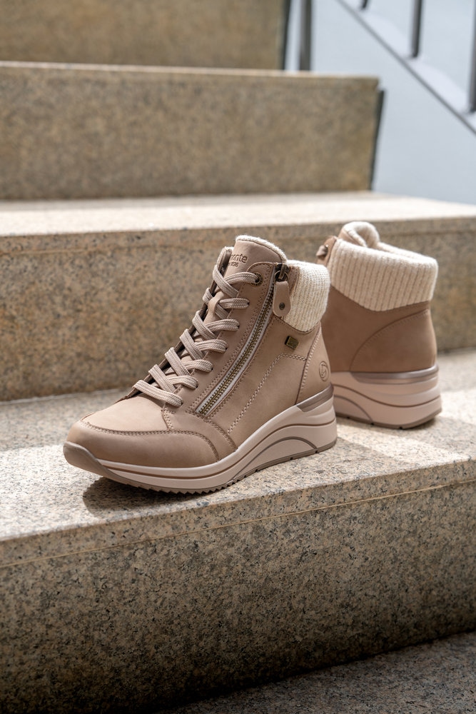 Remonte Keilstiefelette  Keilboots, Schnürstiefelette mit wasserabweisender TEX-Membrane
