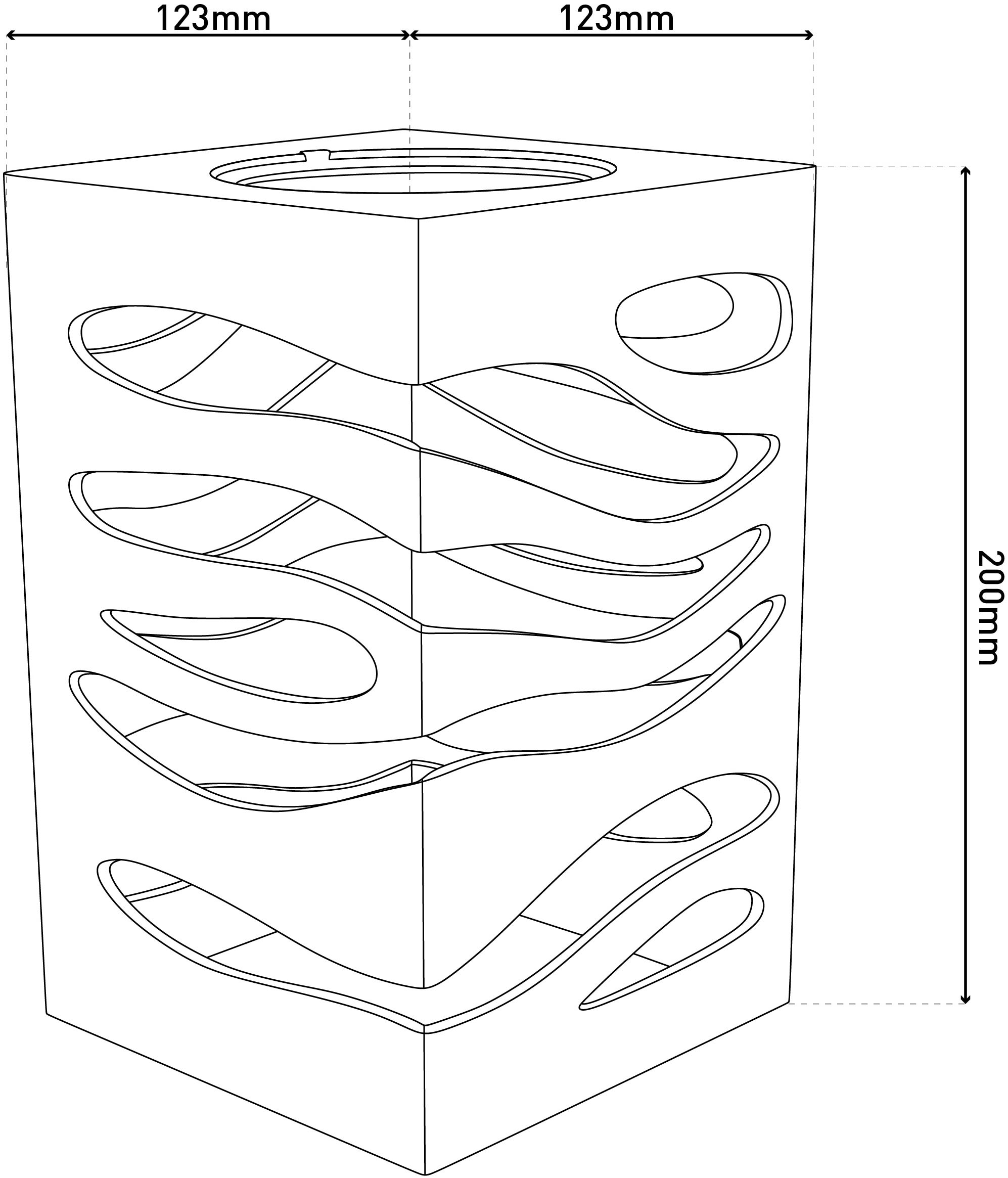 näve LED Solarleuchte »Hilda« LED-Modul 1 Stk. Warmweiß quadratisch, silber/beige Marmoroptik, Flammeneffekt, Dämmerungssensor