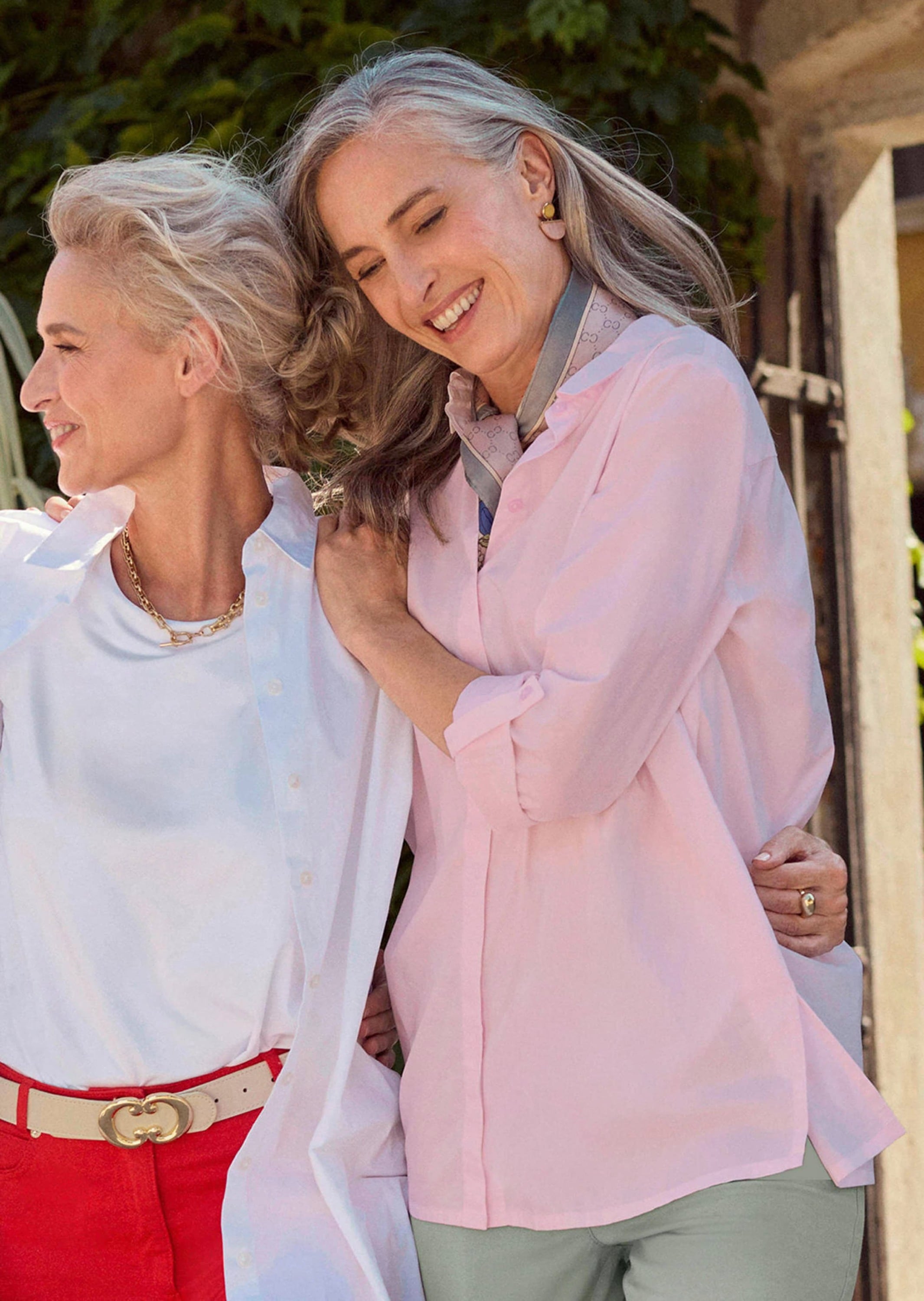 GOLDNER Hemdbluse »Baumwollbluse mit Hemdkragen« Mit Seitenschlitzen