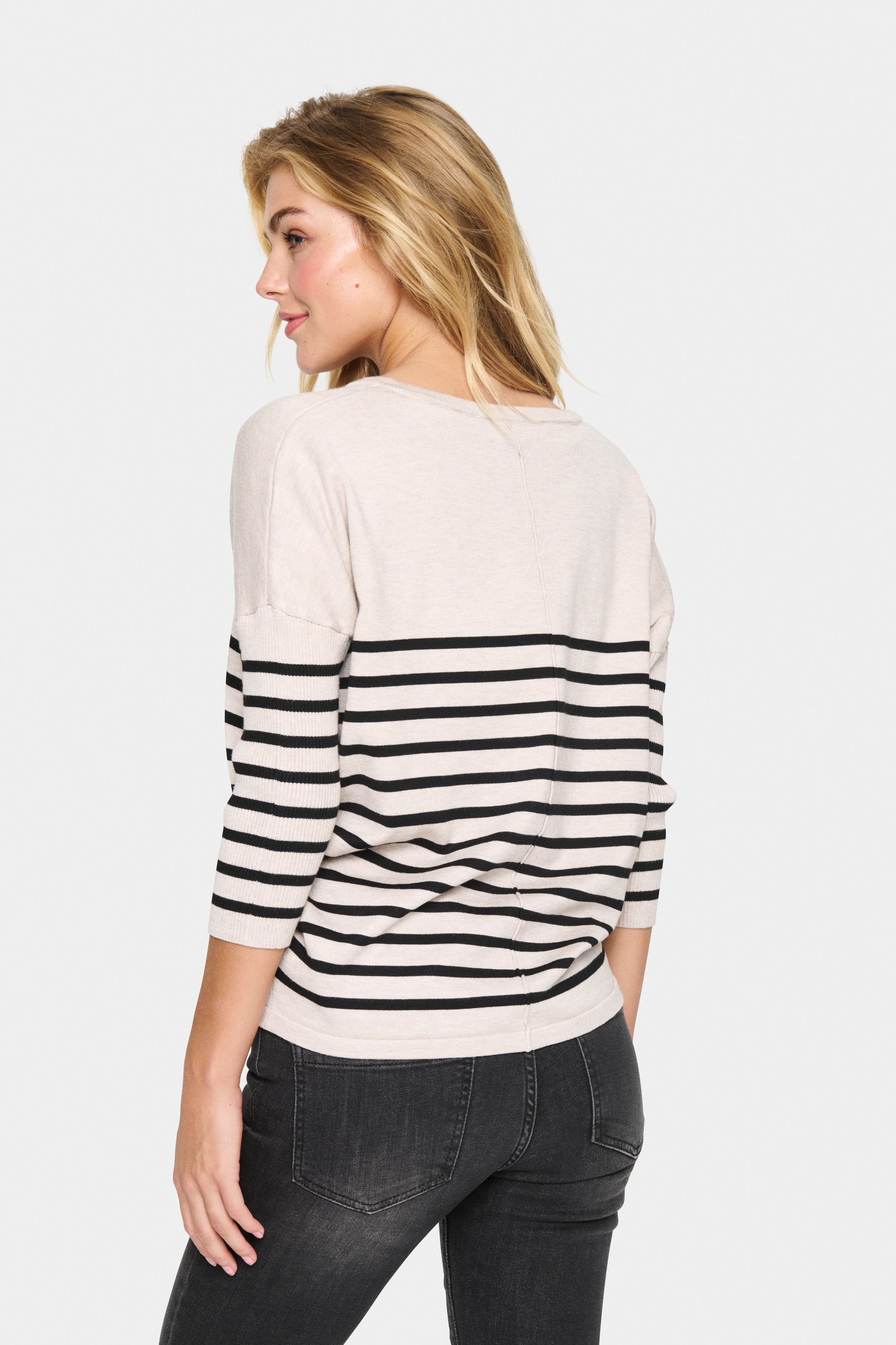 Saint Tropez Strickpullover »MilaSZ R-neck Stripe«