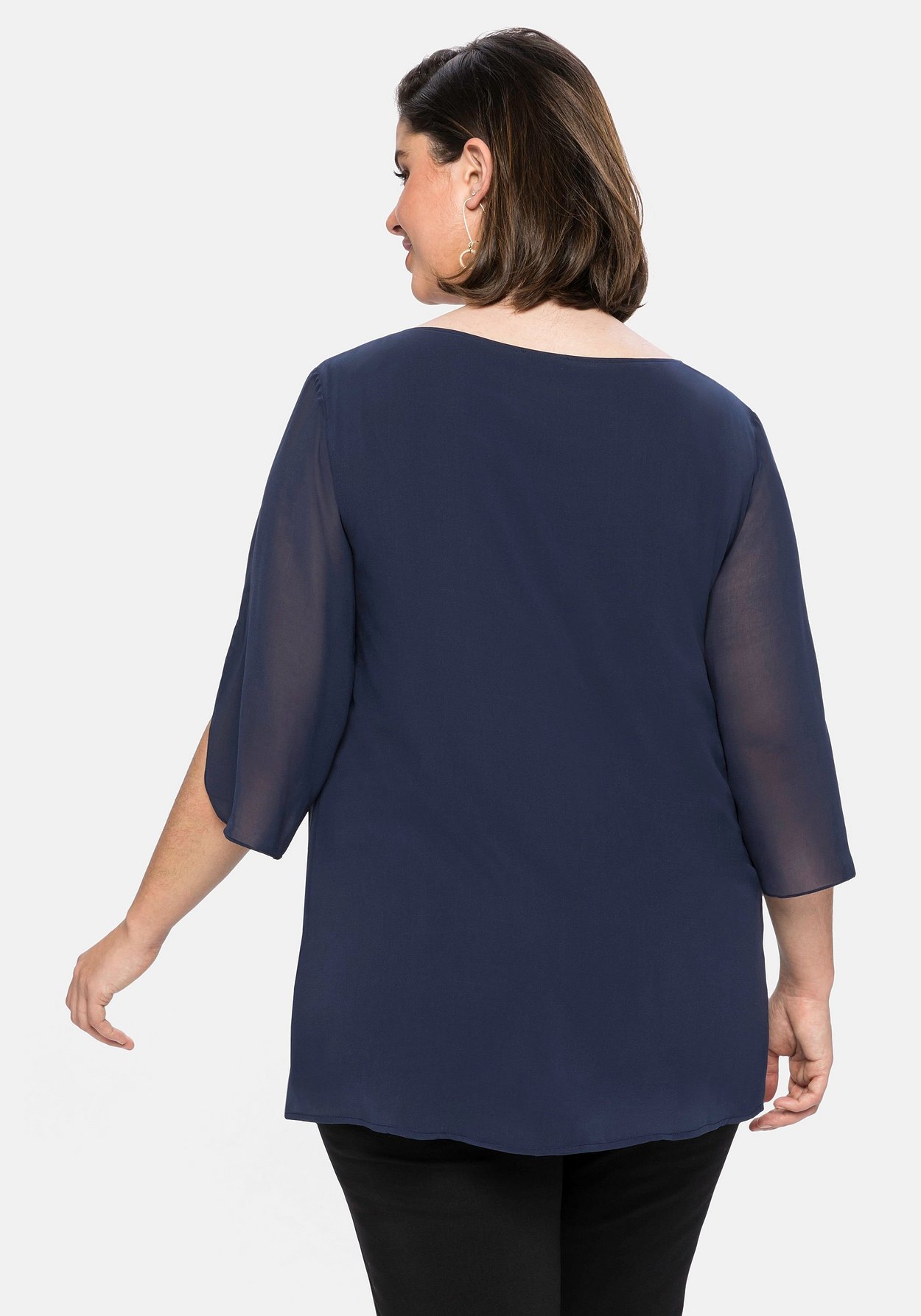Sheego Tunika »Tunika im Layerlook mit Chiffon«, im Layerlook mit Chiffon