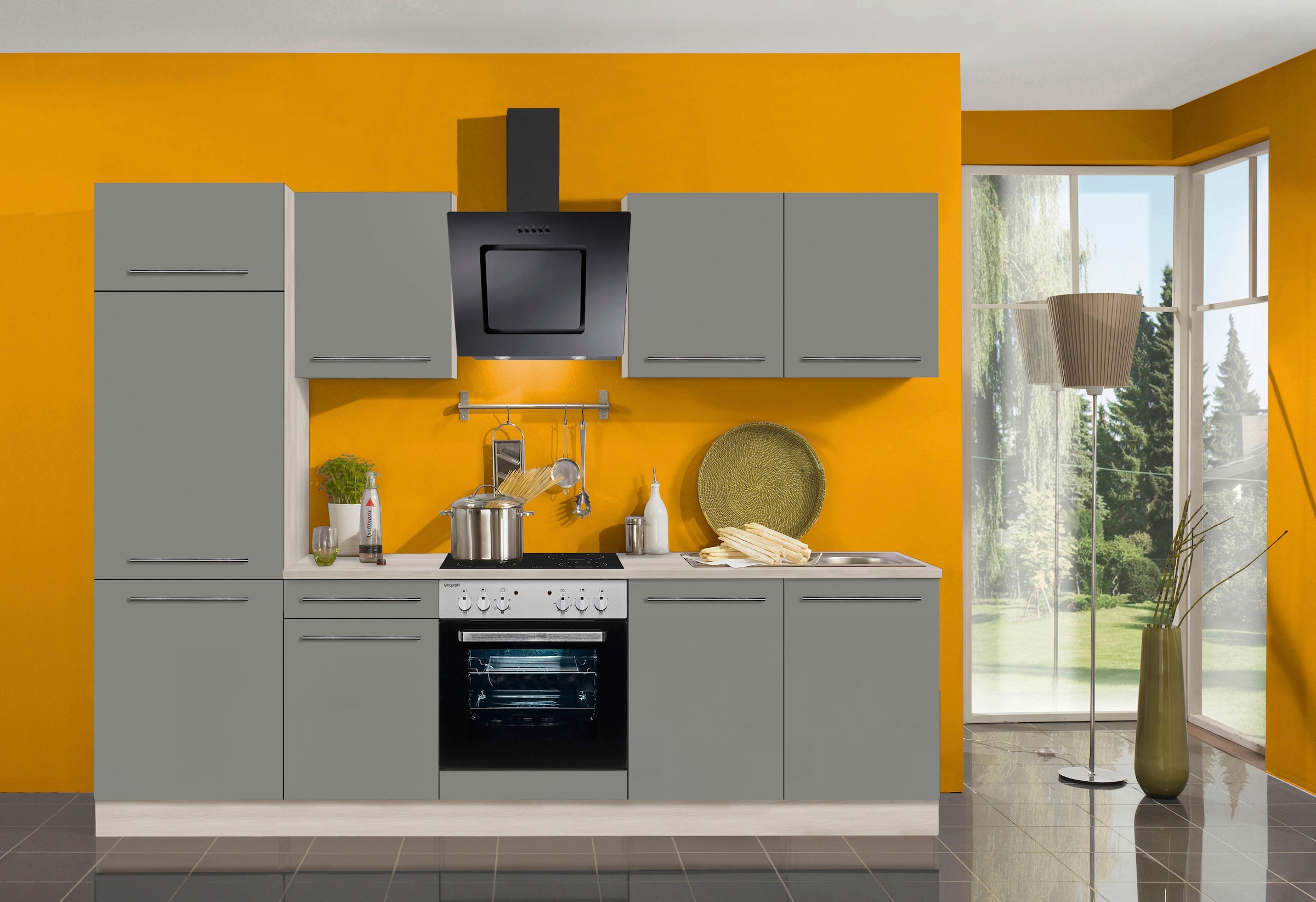 OPTIFIT Küchenzeile »Bern« Breite 270 cm, gedämpfte Türen, wahlweise mit E-Geräten