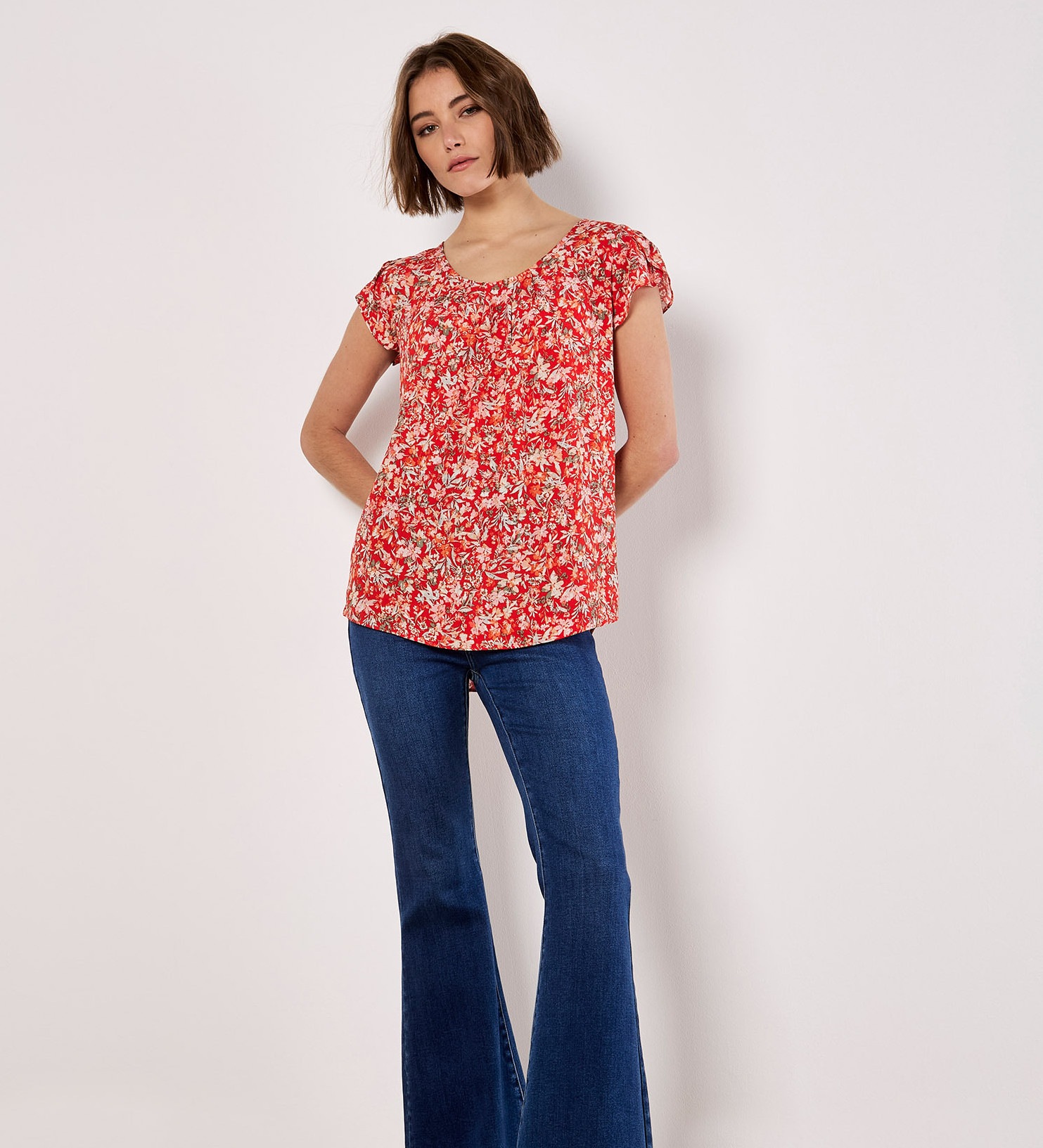 Apricot Druckbluse »Bluse« mit Tulpenärmel
