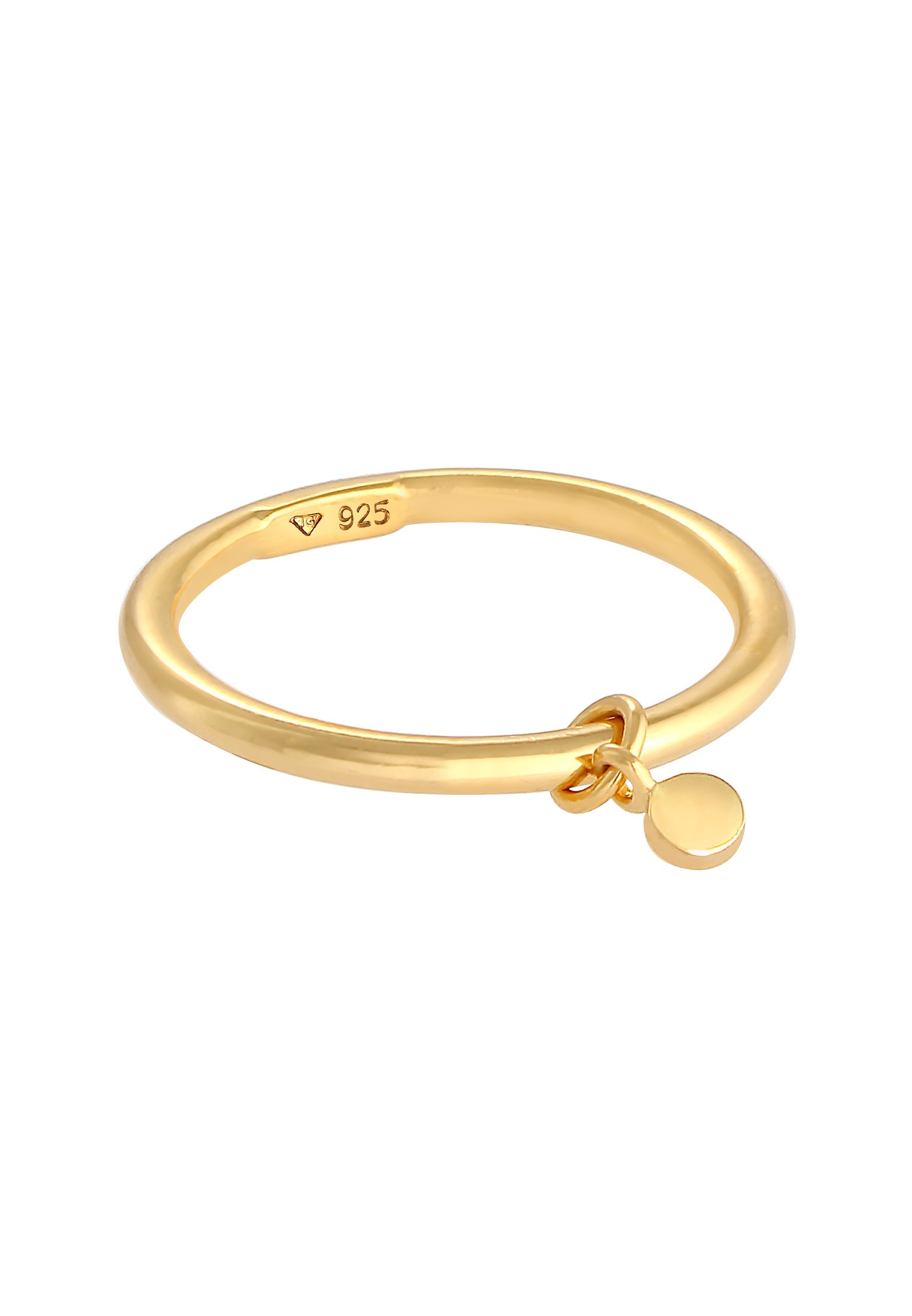 Elli Silberring »Ring Bandring Stapelring Rund Plättchen Basic 925 Ring«